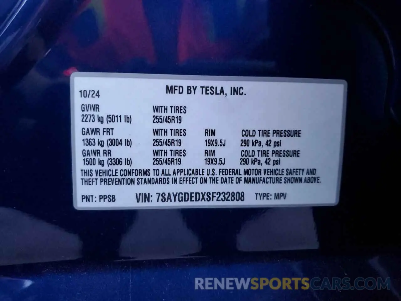 13 Photograph of a damaged car 7SAYGDEDXSF232808 TESLA MODEL Y 2025