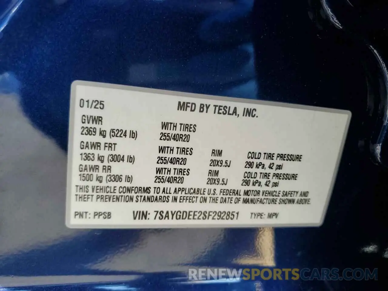 14 Photograph of a damaged car 7SAYGDEE2SF292851 TESLA MODEL Y 2025