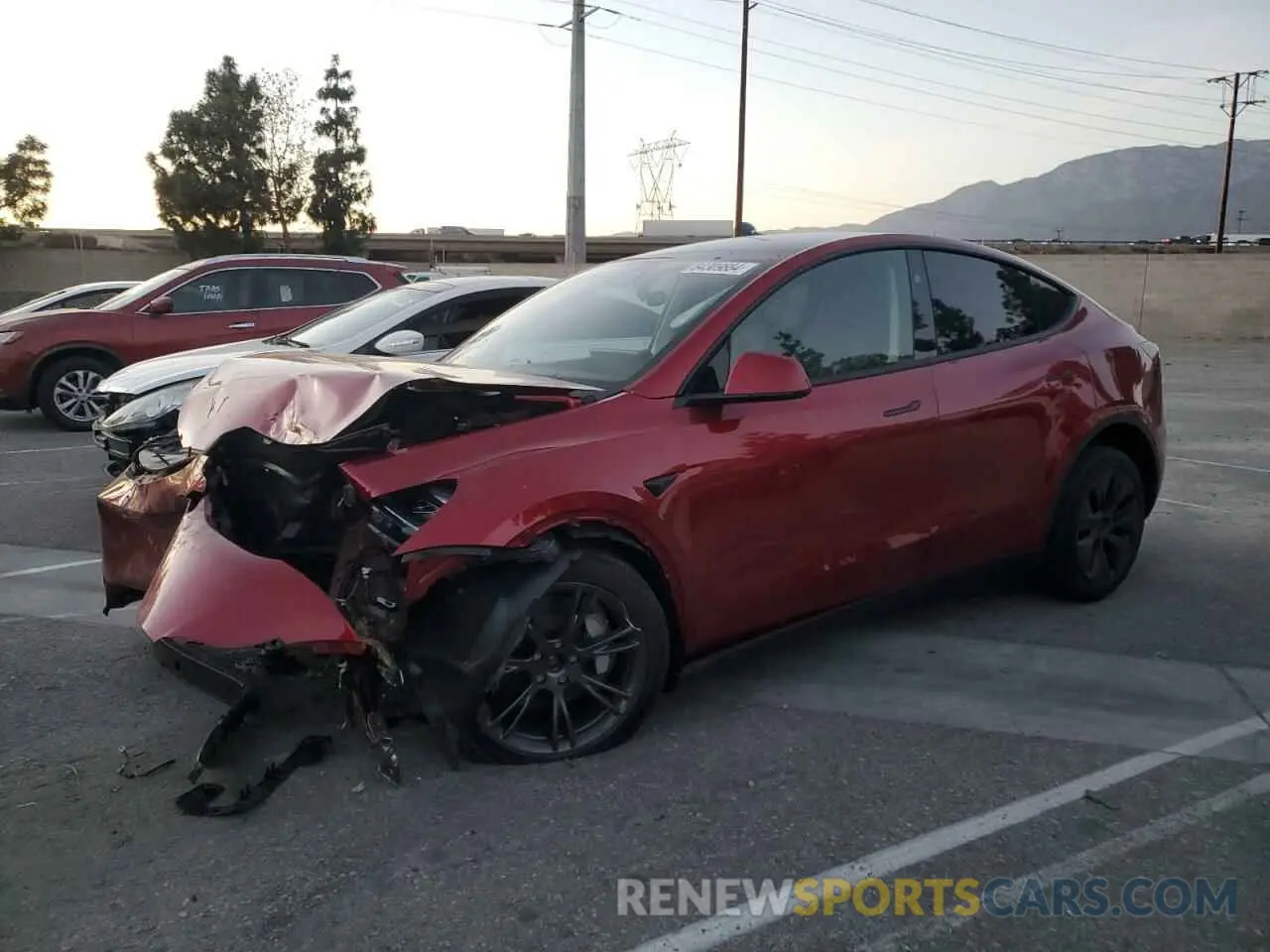 1 Photograph of a damaged car 7SAYGDEE4SF218265 TESLA MODEL Y 2025