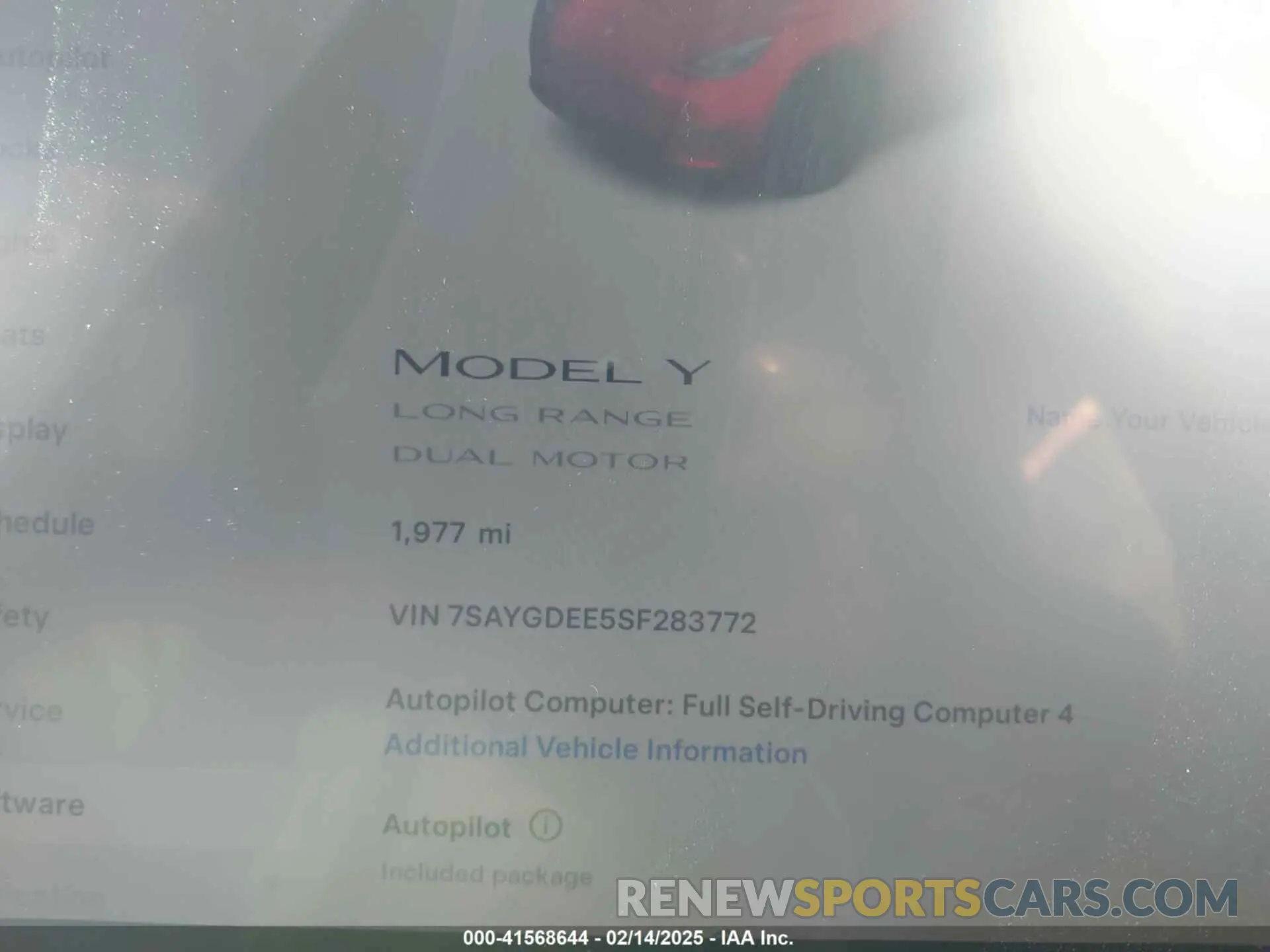 12 Фотография поврежденного автомобиля 7SAYGDEE5SF283772 TESLA MODEL Y 2025