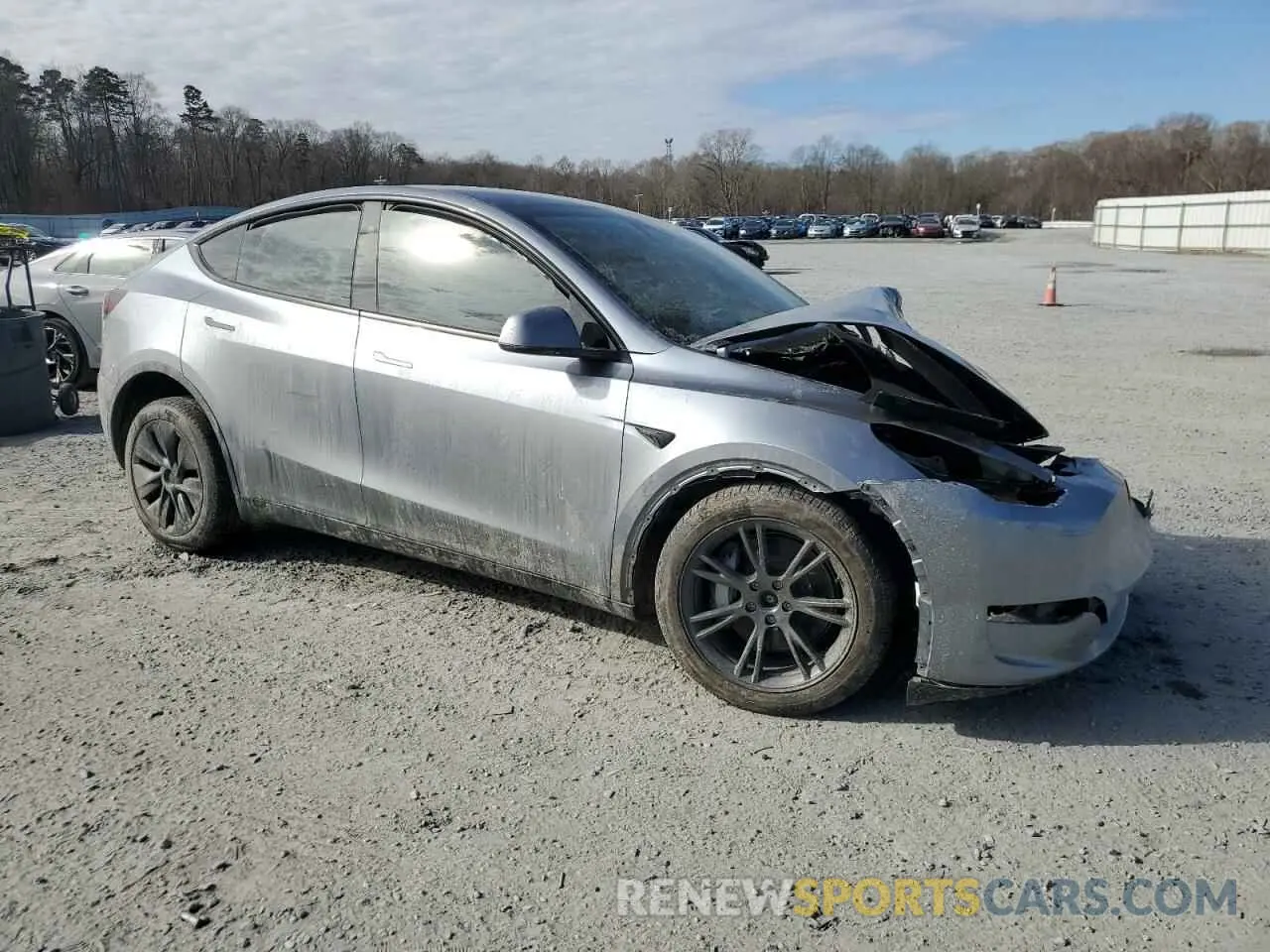 4 Фотография поврежденного автомобиля 7SAYGDEE7SA345606 TESLA MODEL Y 2025