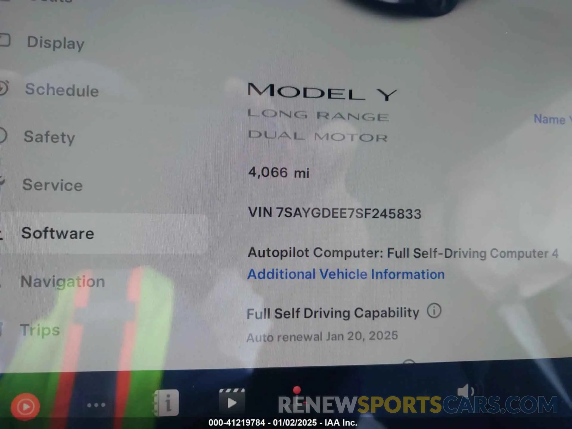7 Photograph of a damaged car 7SAYGDEE7SF245833 TESLA MODEL Y 2025