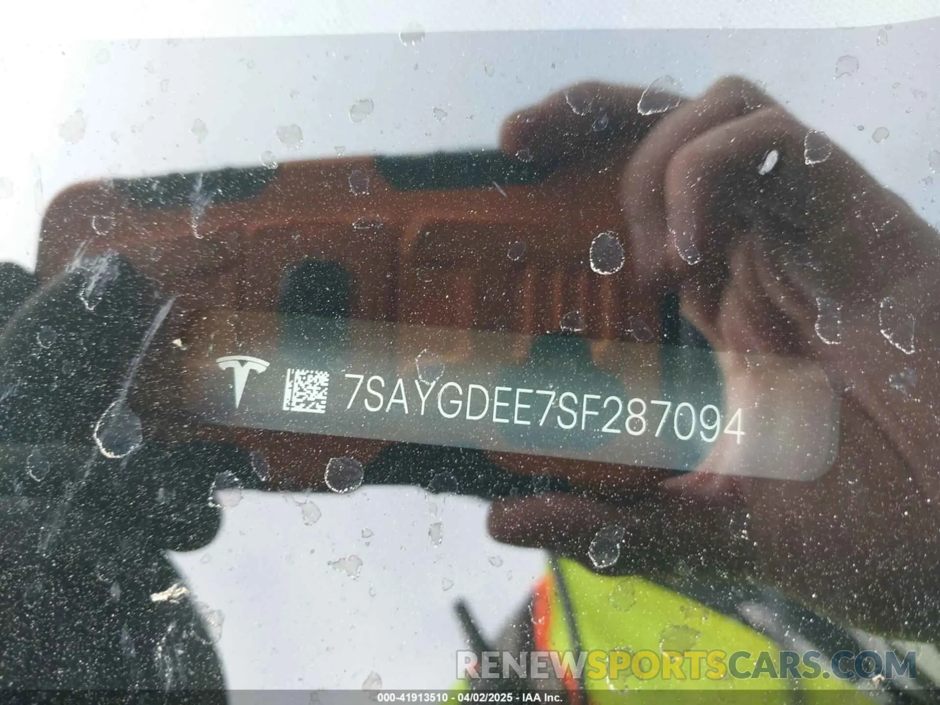 9 Фотография поврежденного автомобиля 7SAYGDEE7SF287094 TESLA MODEL Y 2025