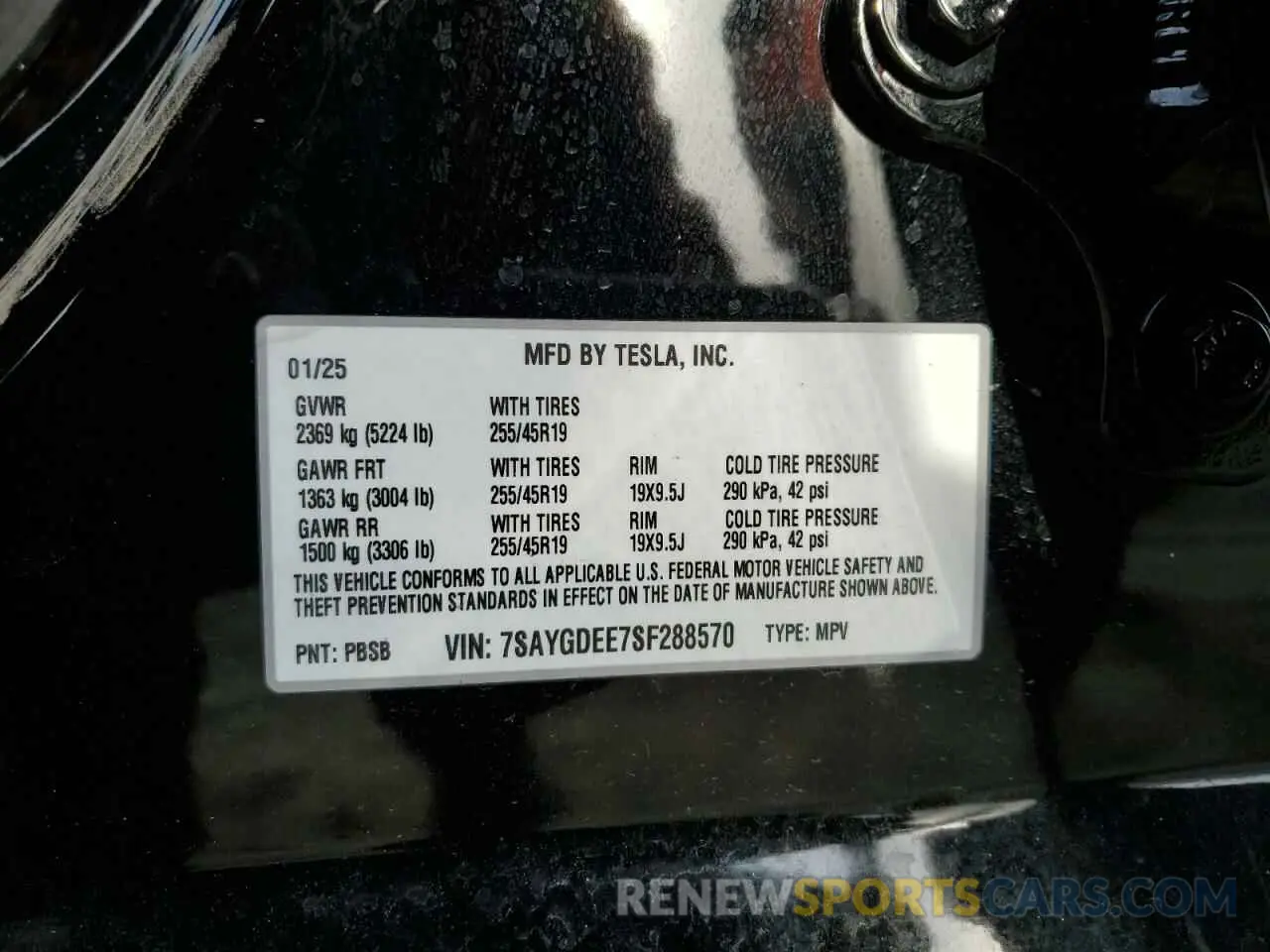 14 Photograph of a damaged car 7SAYGDEE7SF288570 TESLA MODEL Y 2025