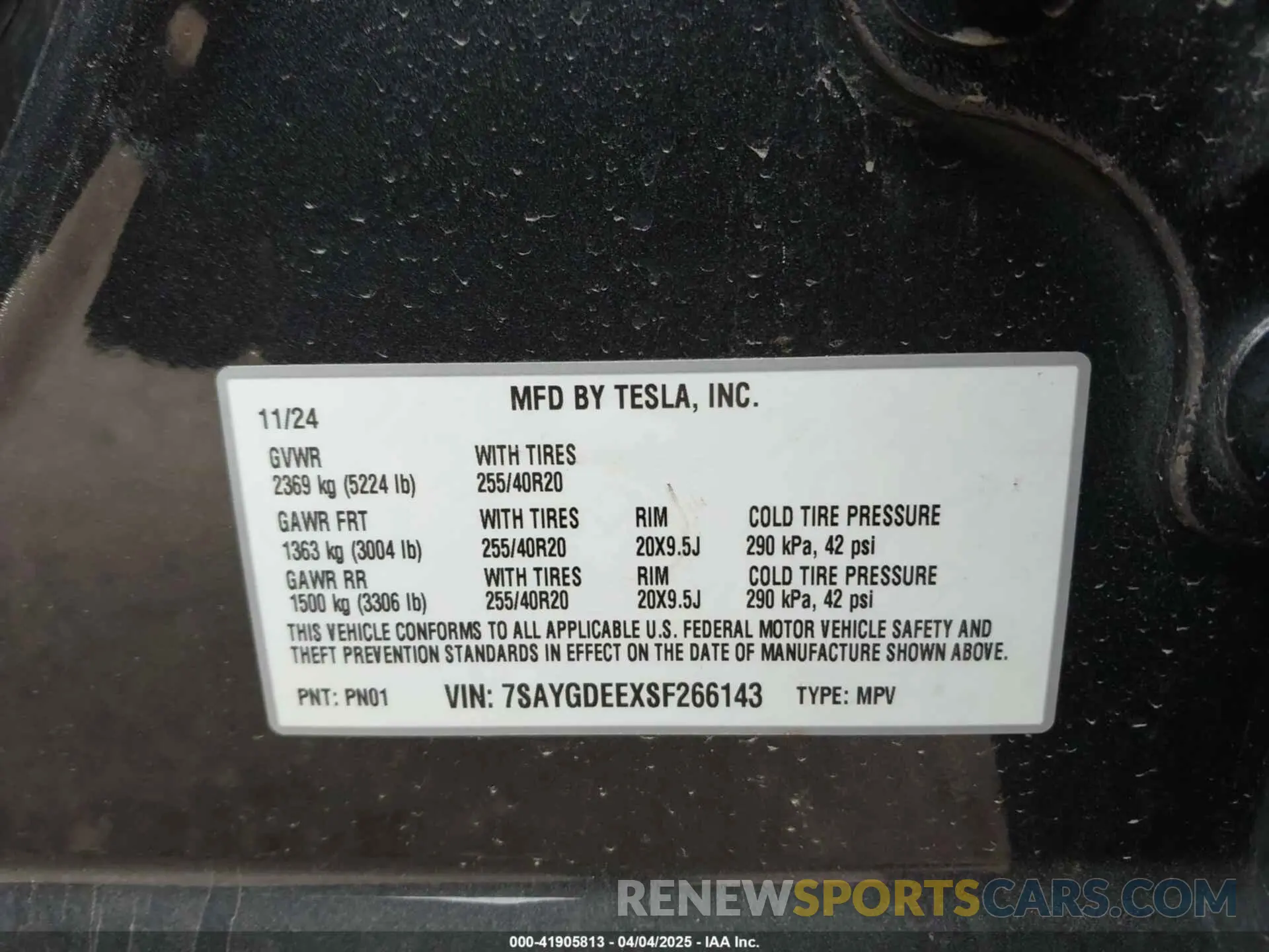 9 Photograph of a damaged car 7SAYGDEEXSF266143 TESLA MODEL Y 2025