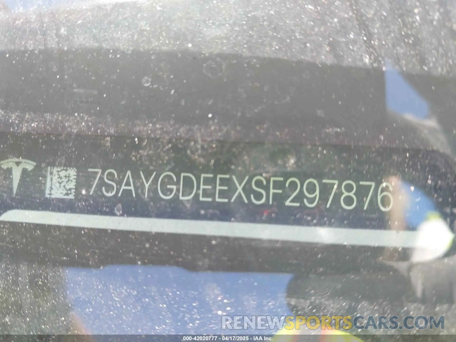 20 Photograph of a damaged car 7SAYGDEEXSF297876 TESLA MODEL Y 2025