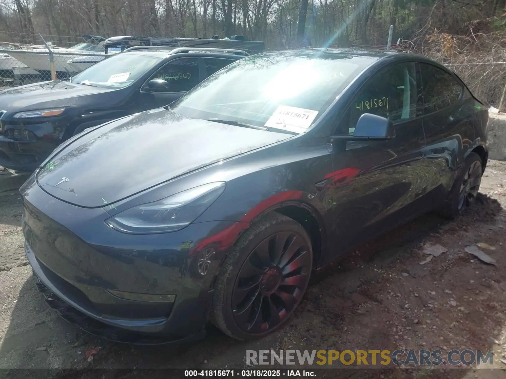 2 Фотография поврежденного автомобиля 7SAYGDEF4SA344146 TESLA MODEL Y 2025