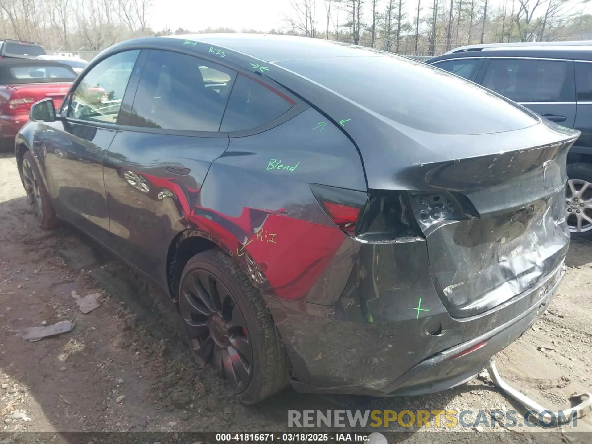 3 Фотография поврежденного автомобиля 7SAYGDEF4SA344146 TESLA MODEL Y 2025