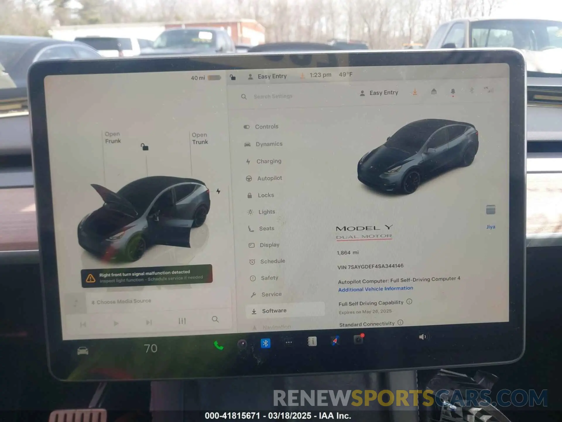 7 Фотография поврежденного автомобиля 7SAYGDEF4SA344146 TESLA MODEL Y 2025