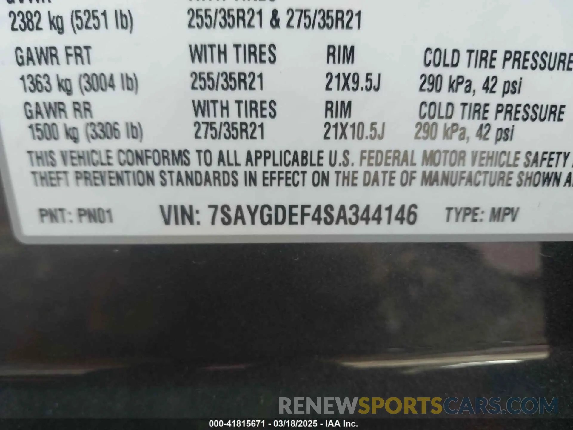 9 Фотография поврежденного автомобиля 7SAYGDEF4SA344146 TESLA MODEL Y 2025