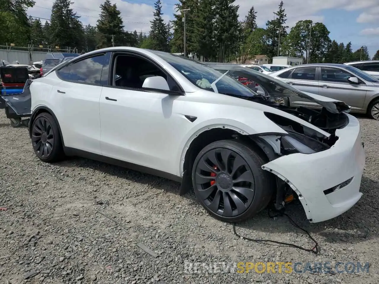 4 Фотография поврежденного автомобиля 7SAYGDEF9SF265722 TESLA MODEL Y 2025