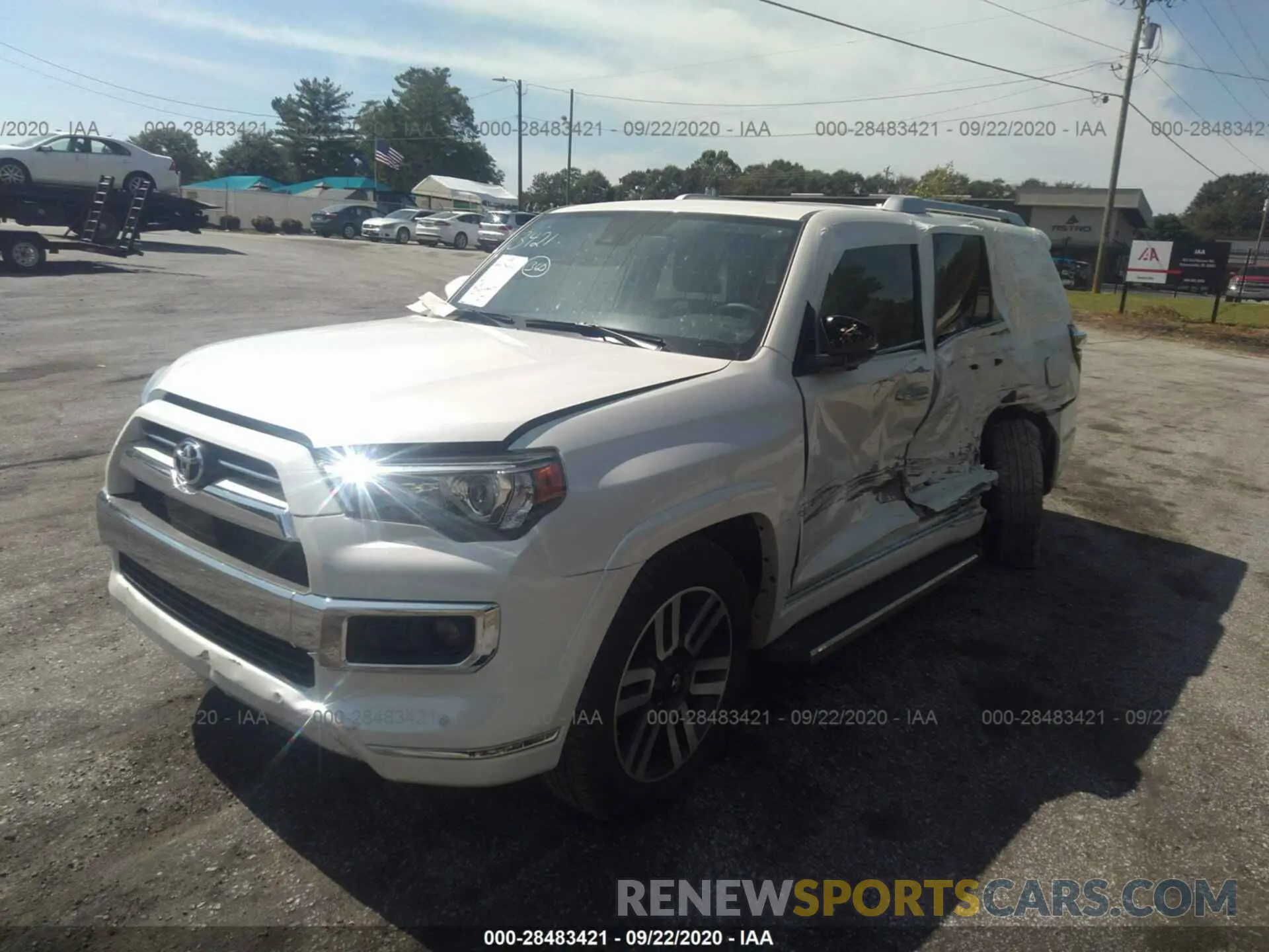2 Photograph of a damaged car 77777777777777777 TOYOTA 4RNNR SR5 PREM/LT/NIT SHD 2020
