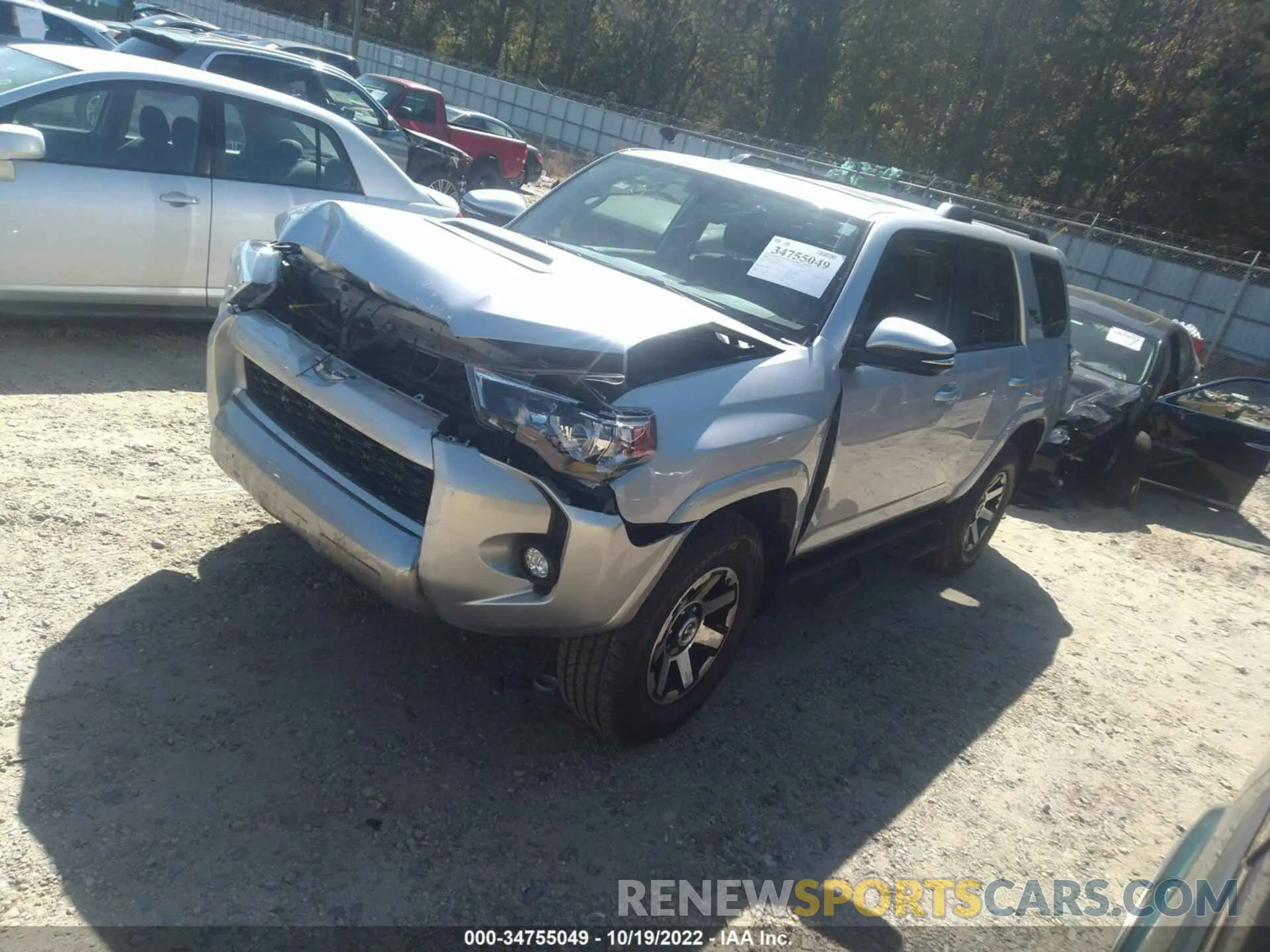 2 Фотография поврежденного автомобиля JTEBU5JR2K5678712 TOYOTA 4RUNNER 2019