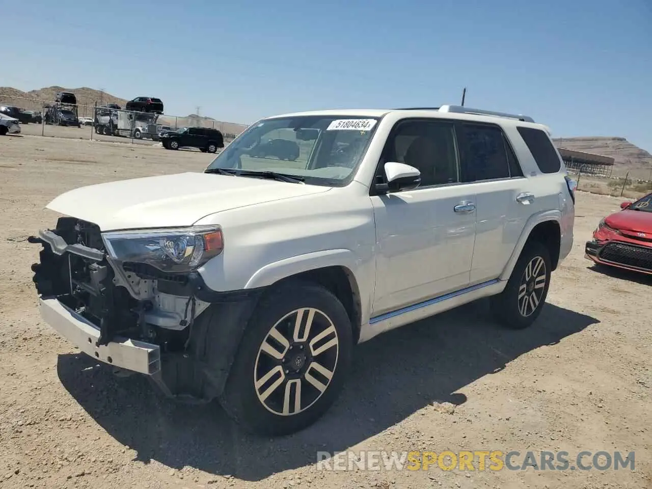 1 Photograph of a damaged car JTEBU5JR3K5709711 TOYOTA 4RUNNER 2019