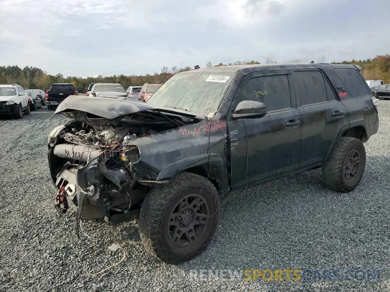 1 Photograph of a damaged car JTEBU5JR6K5687347 TOYOTA 4RUNNER 2019