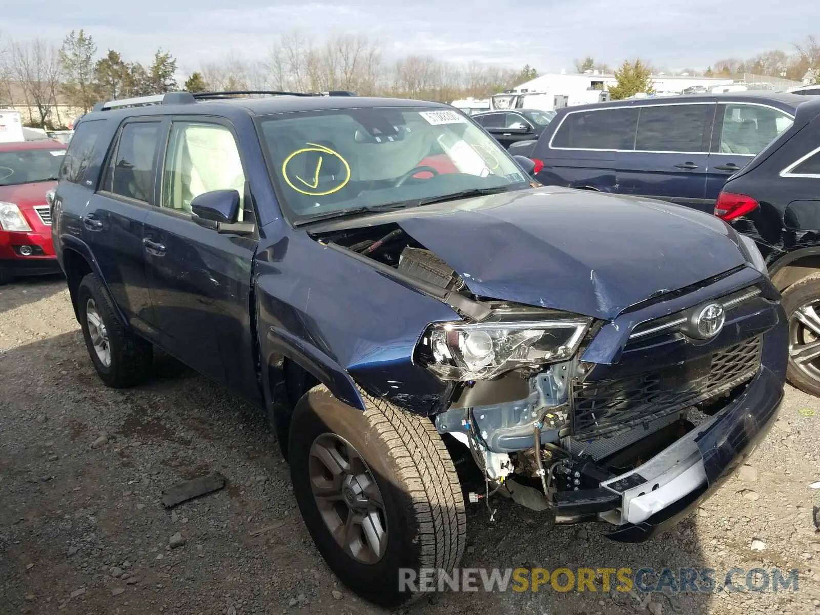 1 Photograph of a damaged car JTEBU5JR4L5802593 TOYOTA 4RUNNER 2020
