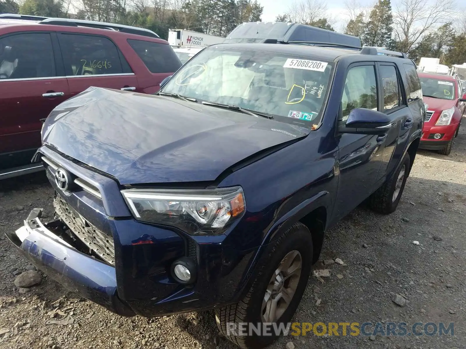 2 Photograph of a damaged car JTEBU5JR4L5802593 TOYOTA 4RUNNER 2020
