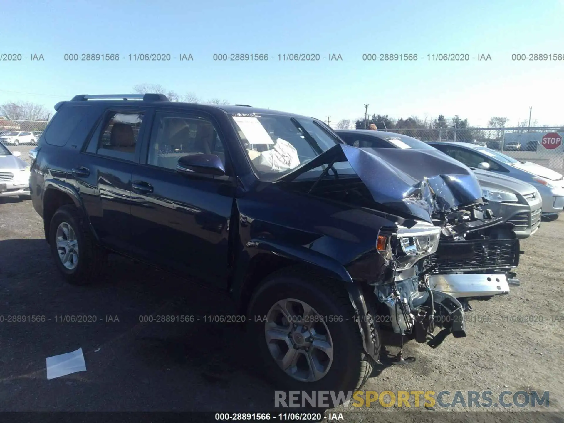 1 Photograph of a damaged car JTEBU5JRXL5828213 TOYOTA 4RUNNER 2020