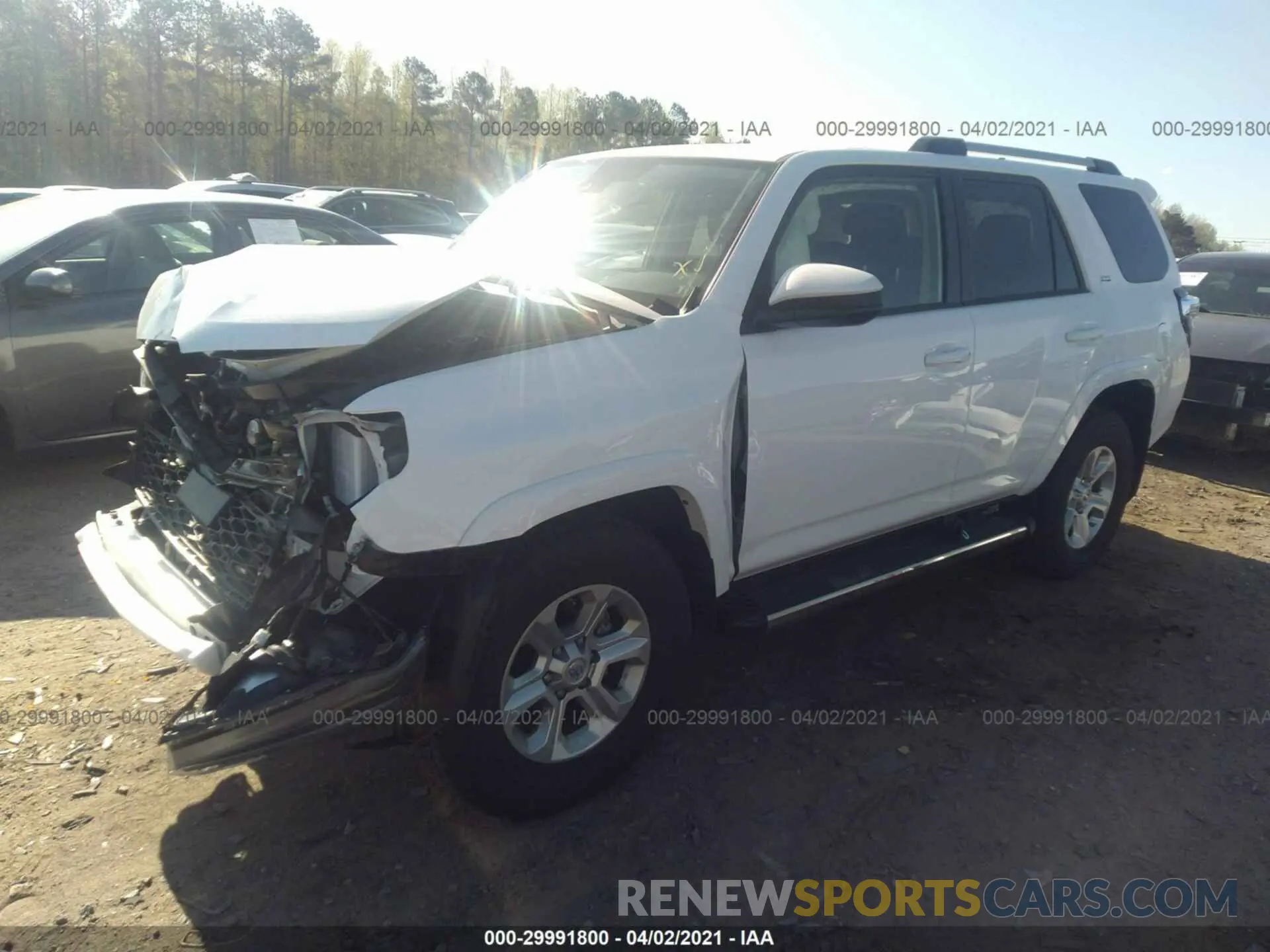 2 Фотография поврежденного автомобиля JTEEU5JR2M5234150 TOYOTA 4RUNNER 2021