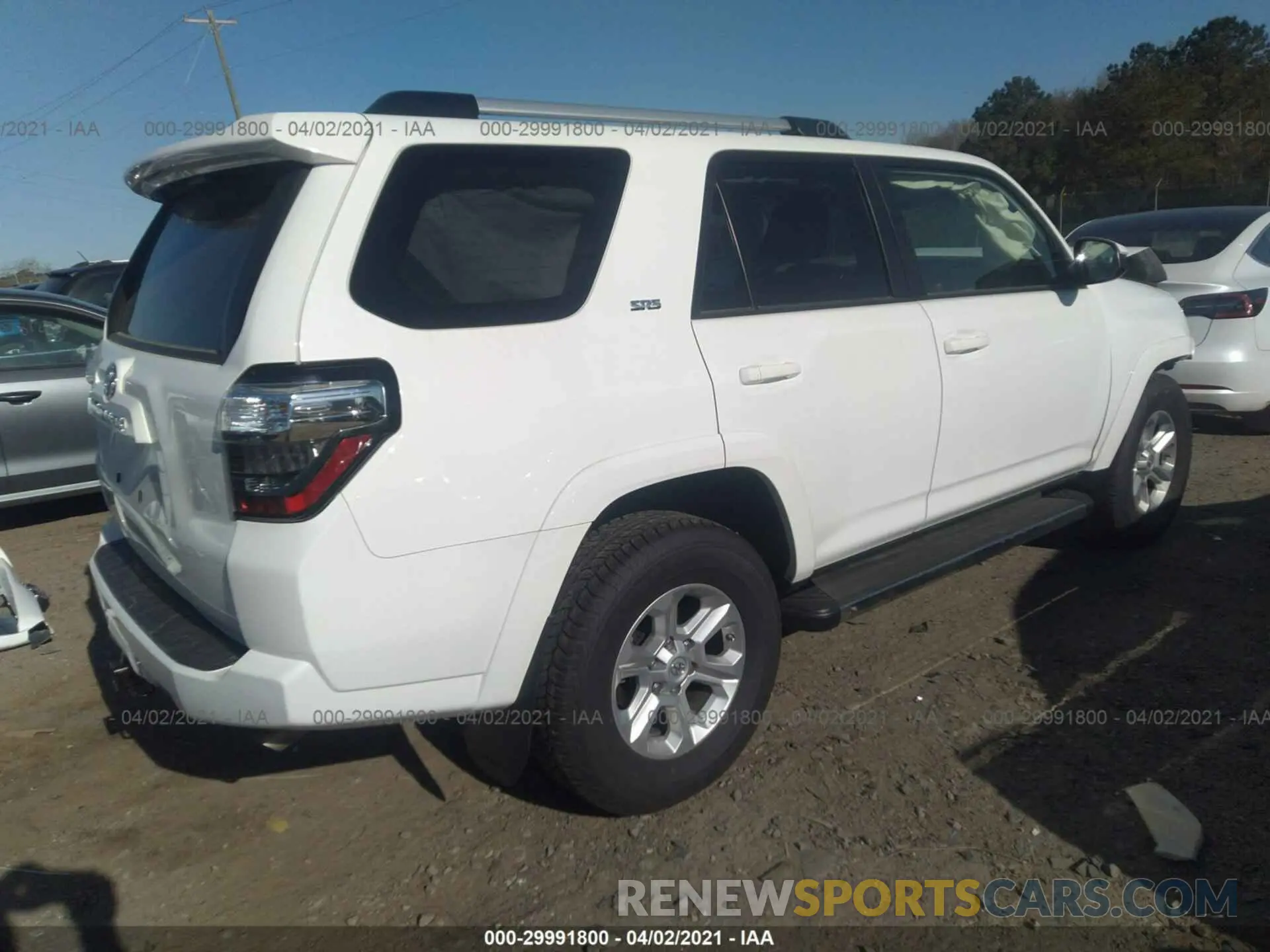 4 Фотография поврежденного автомобиля JTEEU5JR2M5234150 TOYOTA 4RUNNER 2021