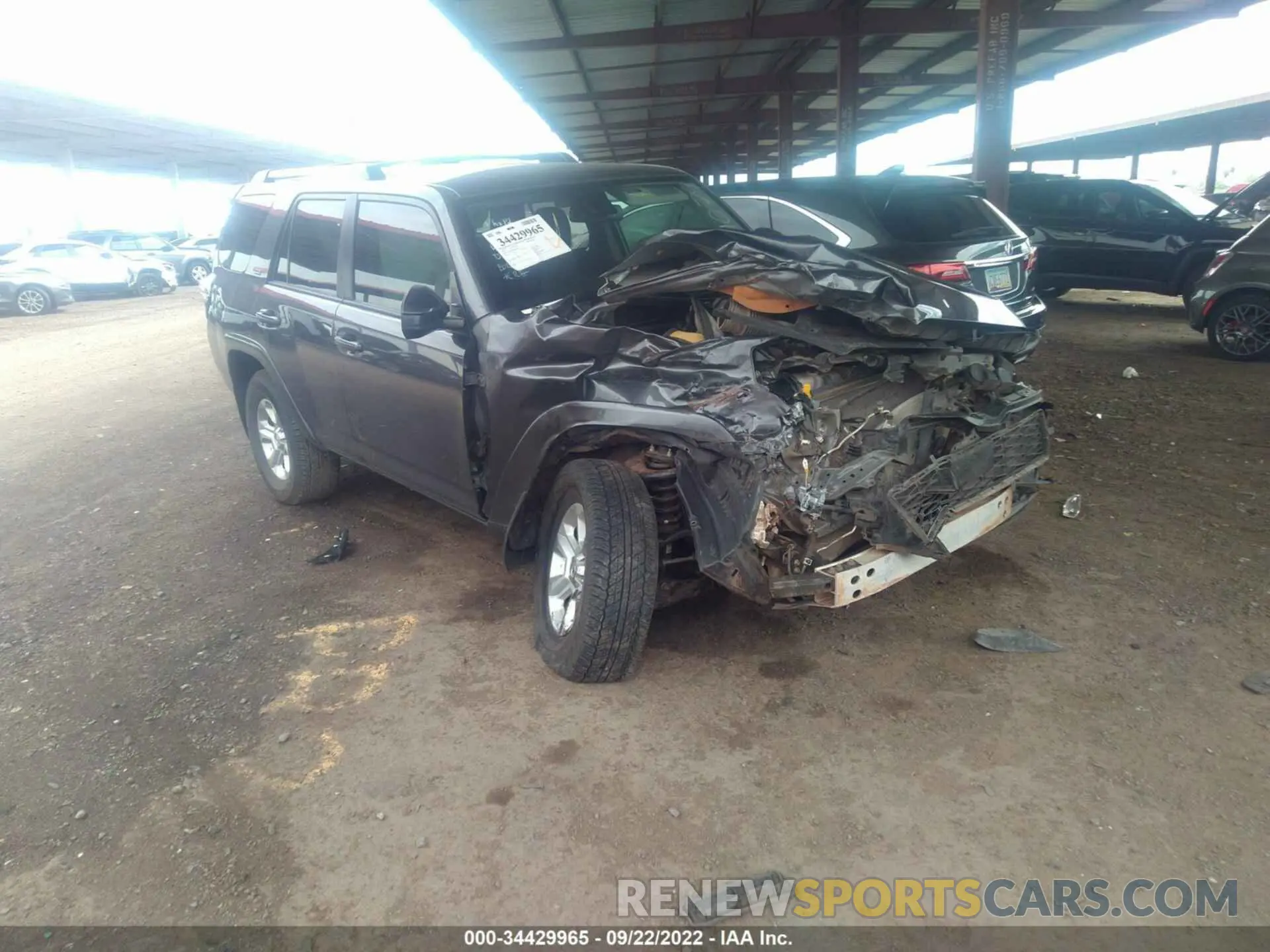 1 Photograph of a damaged car JTEEU5JR4M5243304 TOYOTA 4RUNNER 2021