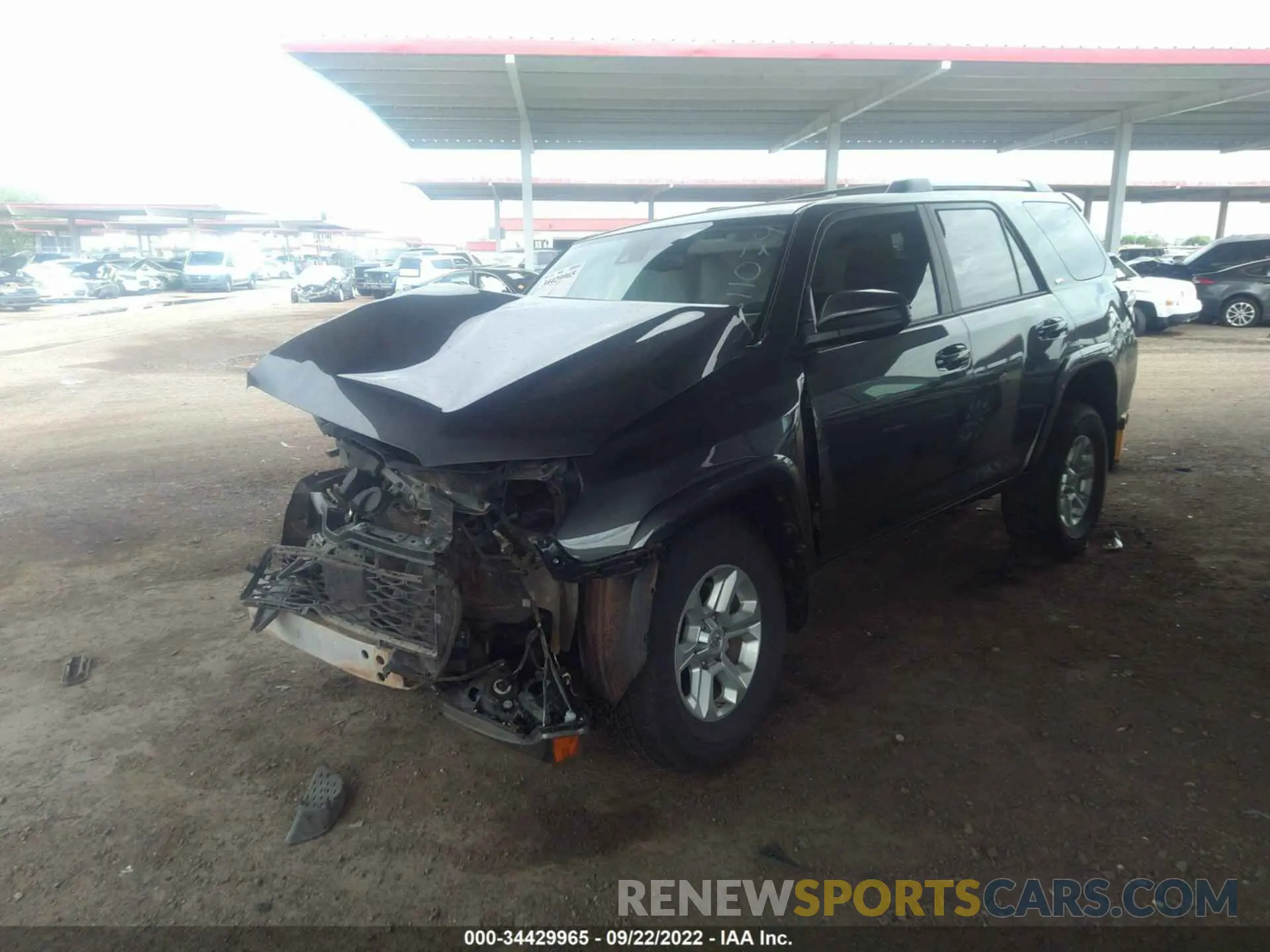 2 Photograph of a damaged car JTEEU5JR4M5243304 TOYOTA 4RUNNER 2021