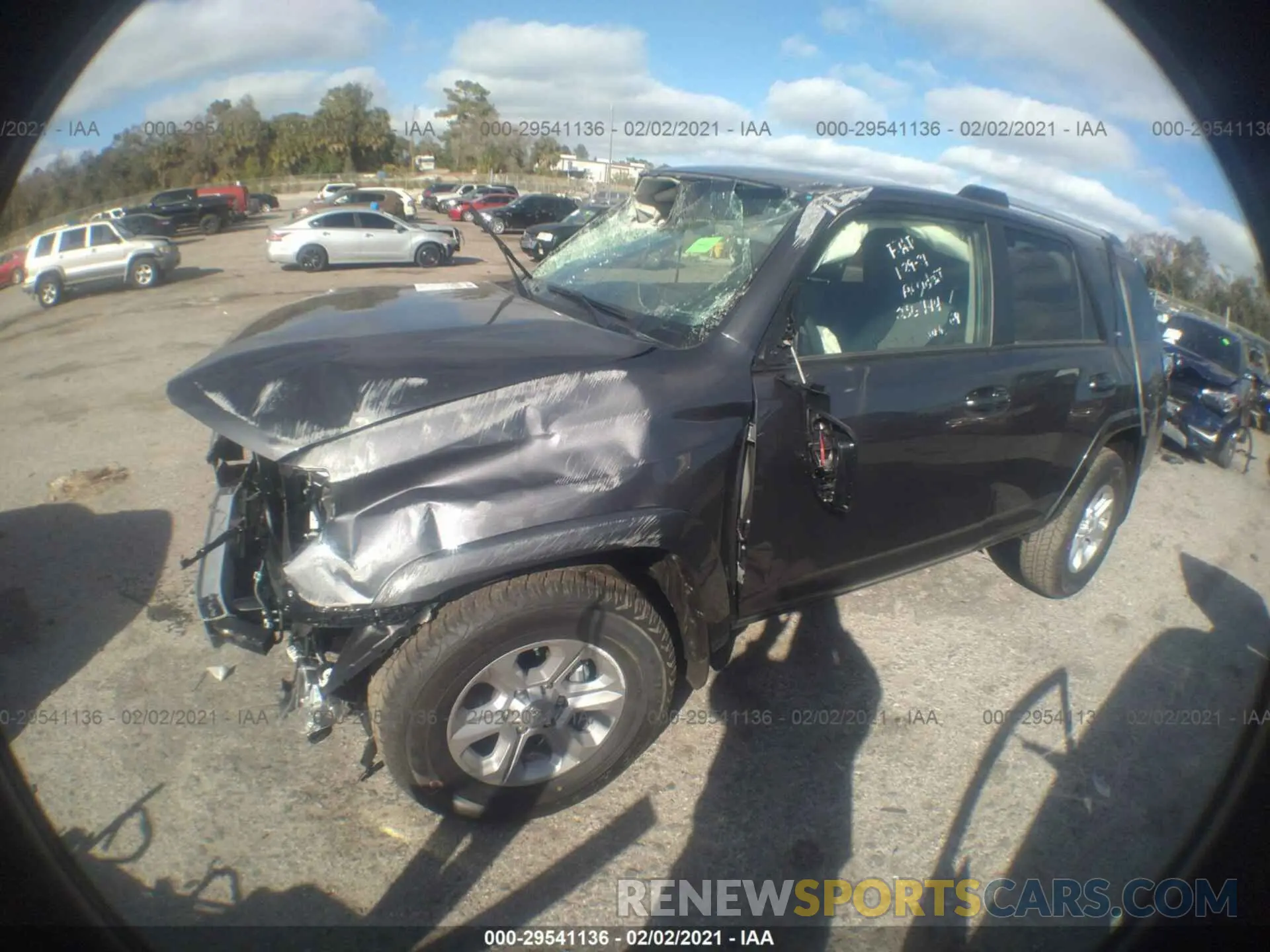 2 Photograph of a damaged car JTEEU5JR9M5237725 TOYOTA 4RUNNER 2021