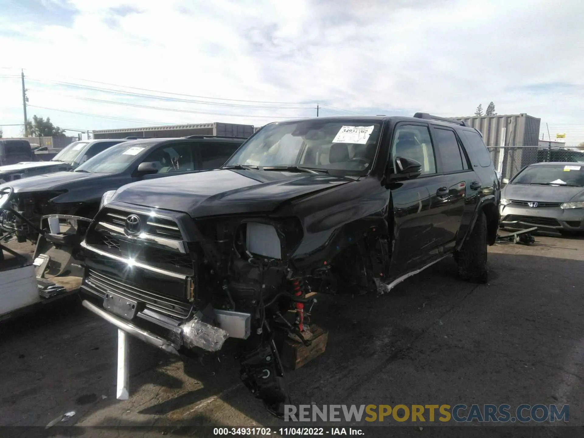 2 Photograph of a damaged car JTEJU5JR8M5945589 TOYOTA 4RUNNER 2021