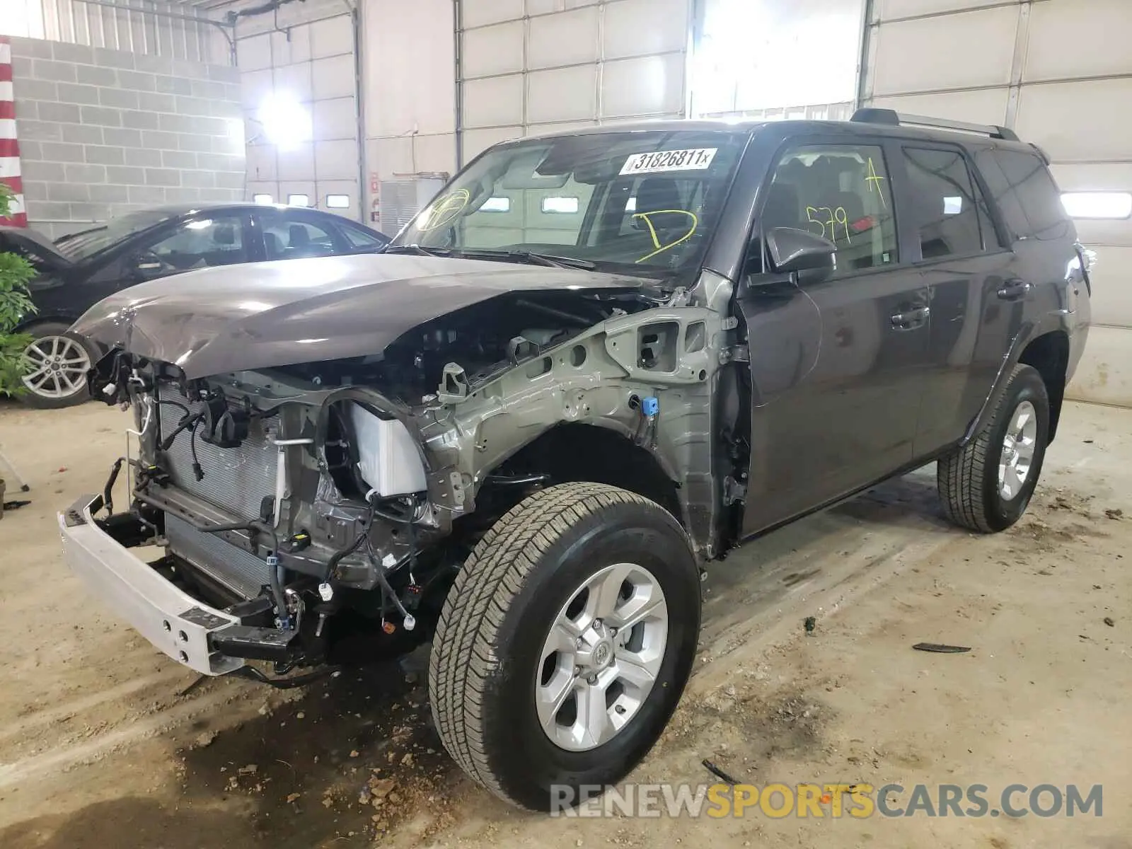 2 Photograph of a damaged car JTEMU5JR7M5880067 TOYOTA 4RUNNER 2021