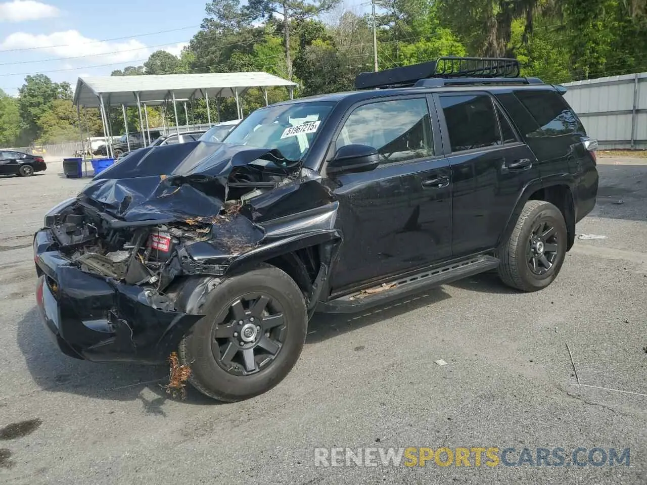 1 Photograph of a damaged car JTEZU5JR2M5232447 TOYOTA 4RUNNER 2021