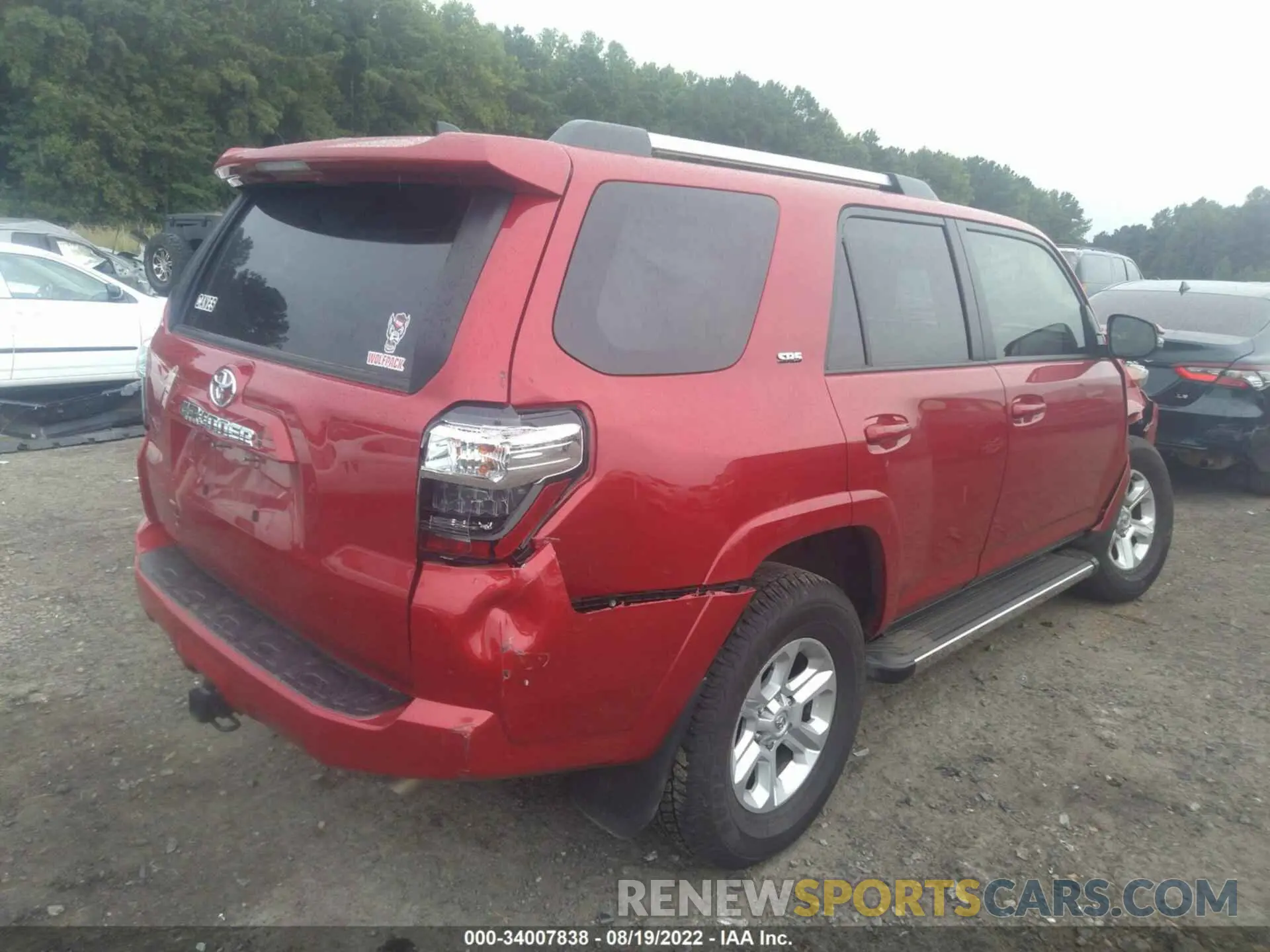4 Фотография поврежденного автомобиля JTEFU5JR6N5252320 TOYOTA 4RUNNER 2022