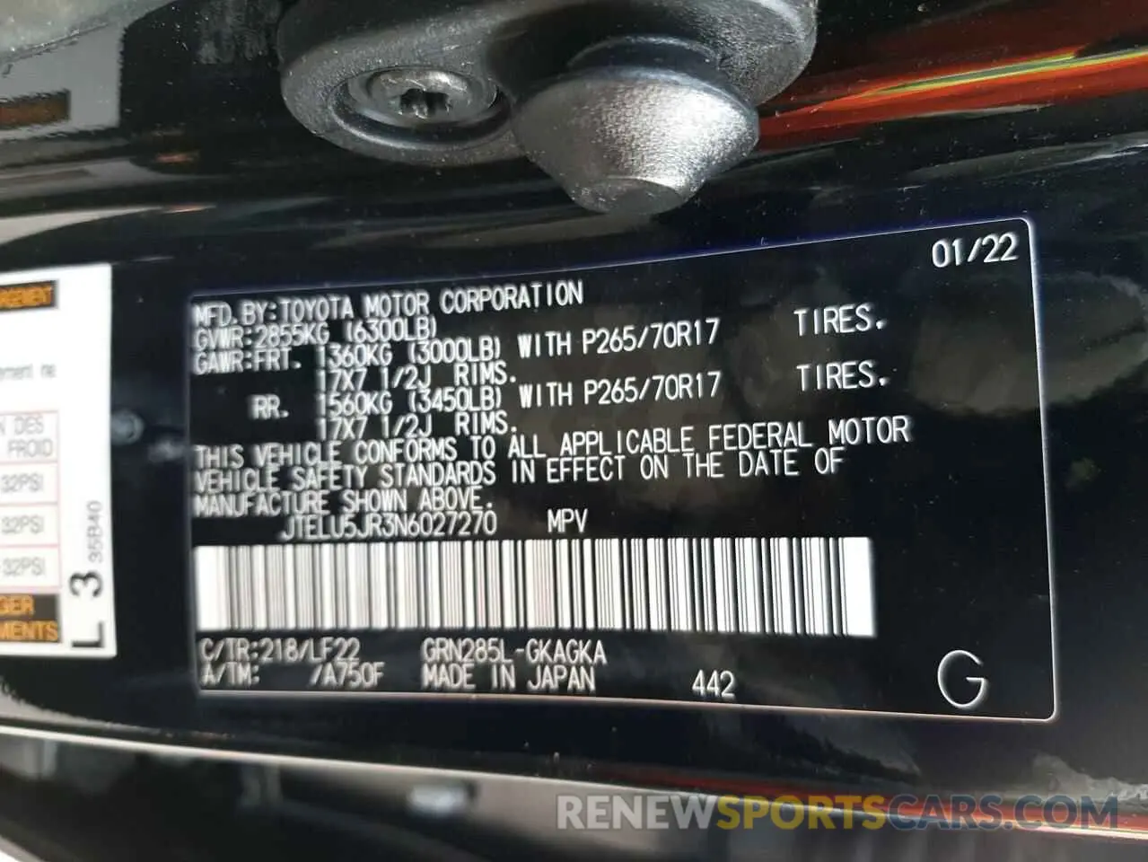 13 Фотография поврежденного автомобиля JTELU5JR3N6027270 TOYOTA 4RUNNER 2022