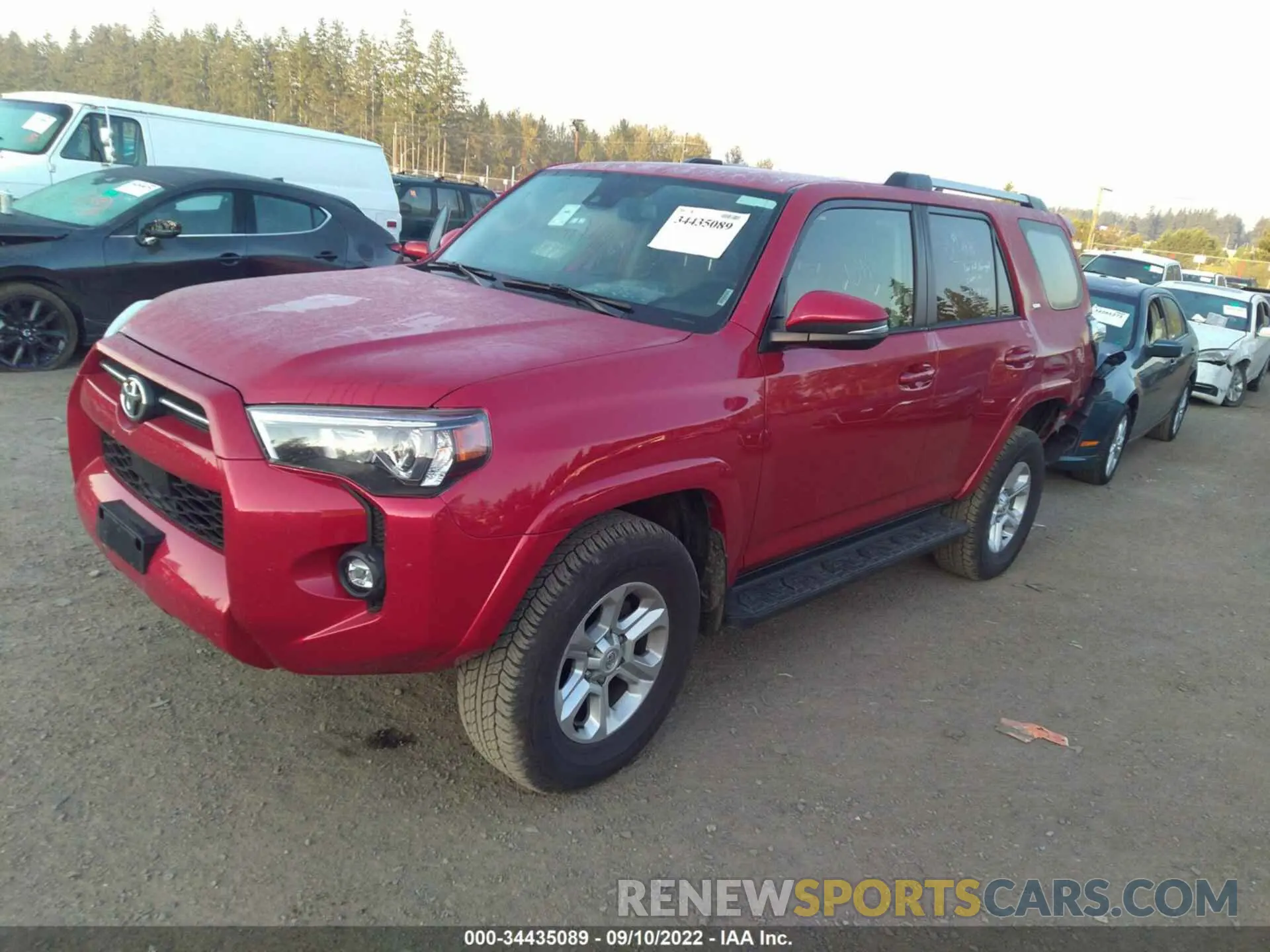 2 Фотография поврежденного автомобиля JTENU5JR2N6020576 TOYOTA 4RUNNER 2022