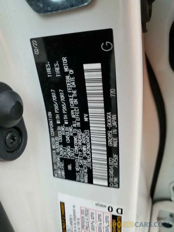 13 Фотография поврежденного автомобиля JTENU5JR2N6044523 TOYOTA 4RUNNER 2022