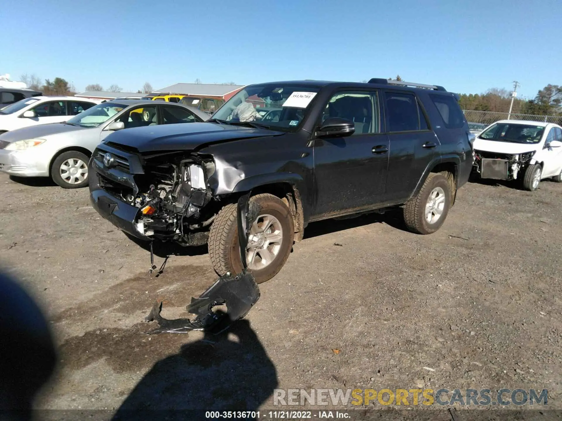 2 Фотография поврежденного автомобиля JTENU5JR7N6081535 TOYOTA 4RUNNER 2022