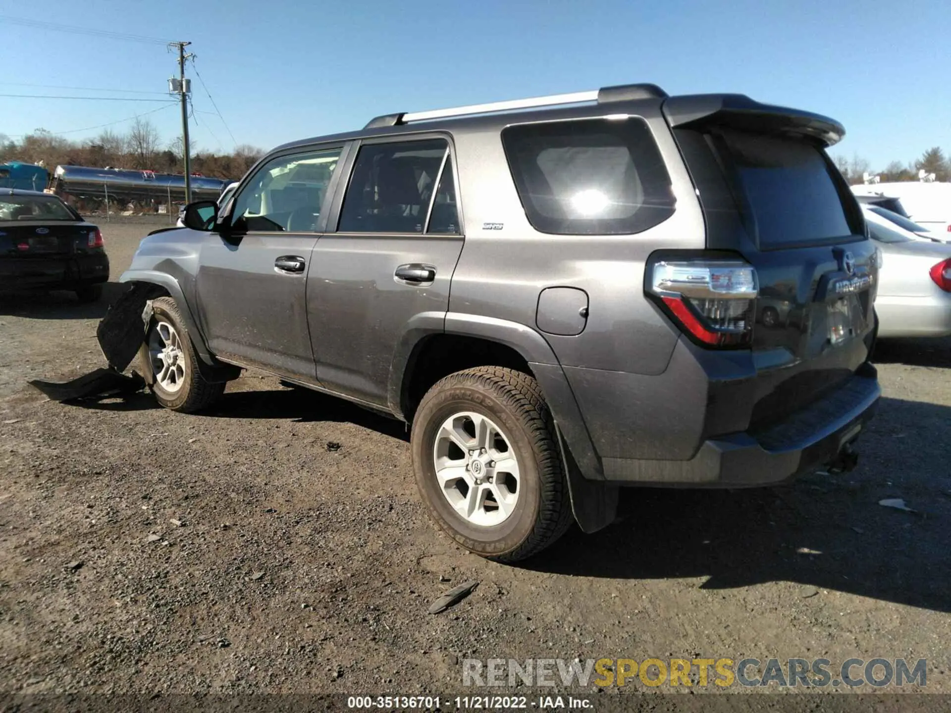 3 Фотография поврежденного автомобиля JTENU5JR7N6081535 TOYOTA 4RUNNER 2022