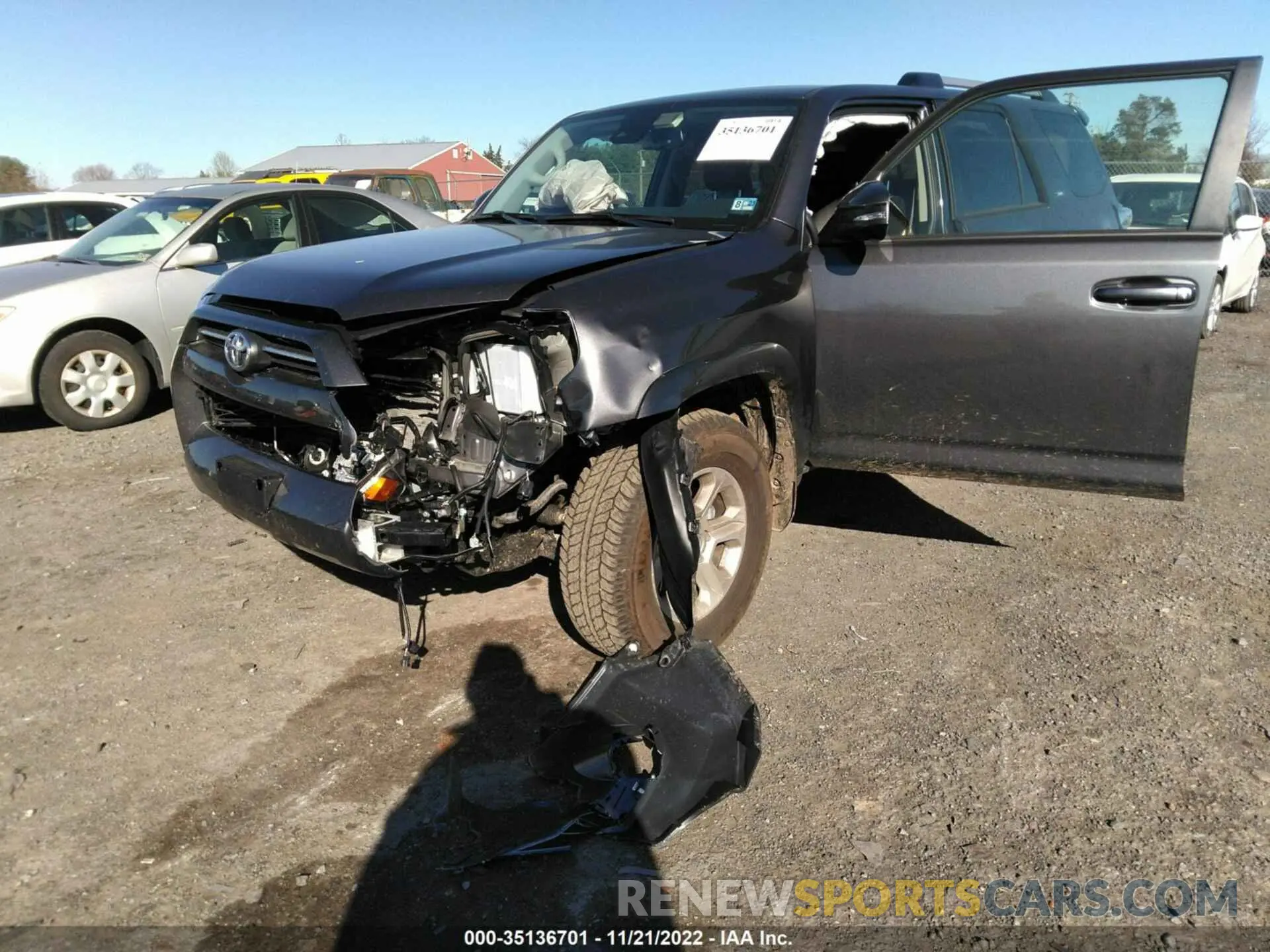 6 Фотография поврежденного автомобиля JTENU5JR7N6081535 TOYOTA 4RUNNER 2022