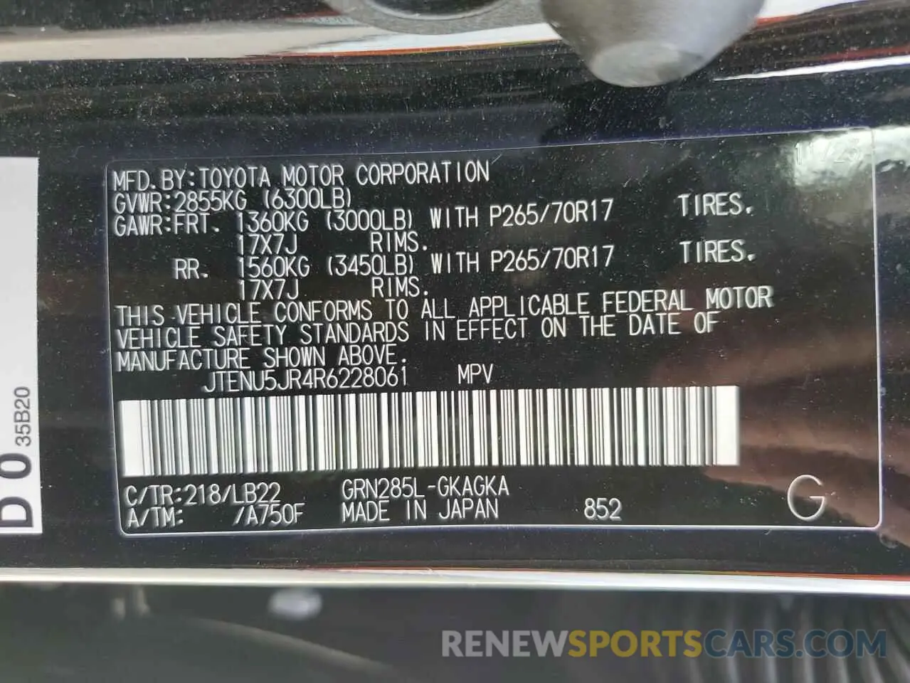 15 Фотография поврежденного автомобиля JTENU5JR4R6228061 TOYOTA 4RUNNER 2024