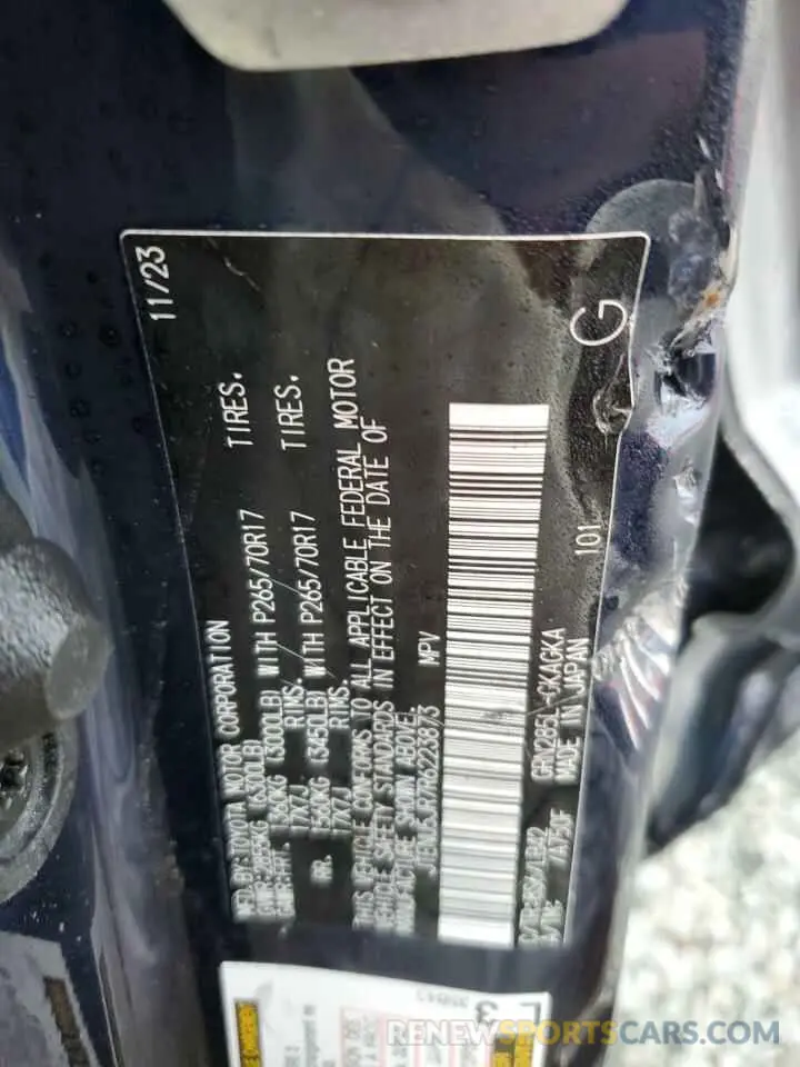 14 Photograph of a damaged car JTENU5JR7R6223873 TOYOTA 4RUNNER 2024
