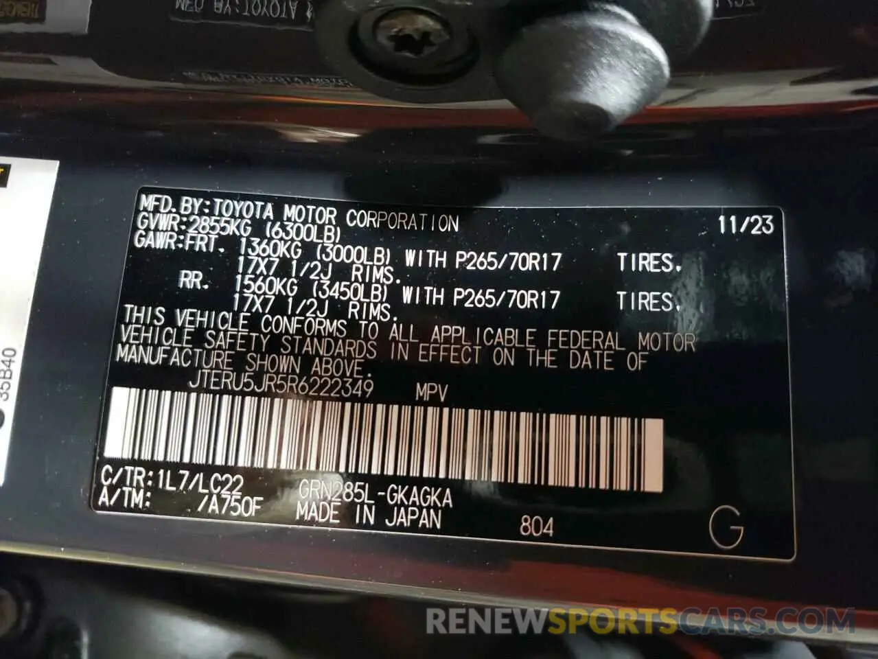 14 Фотография поврежденного автомобиля JTERU5JR5R6222349 TOYOTA 4RUNNER 2024