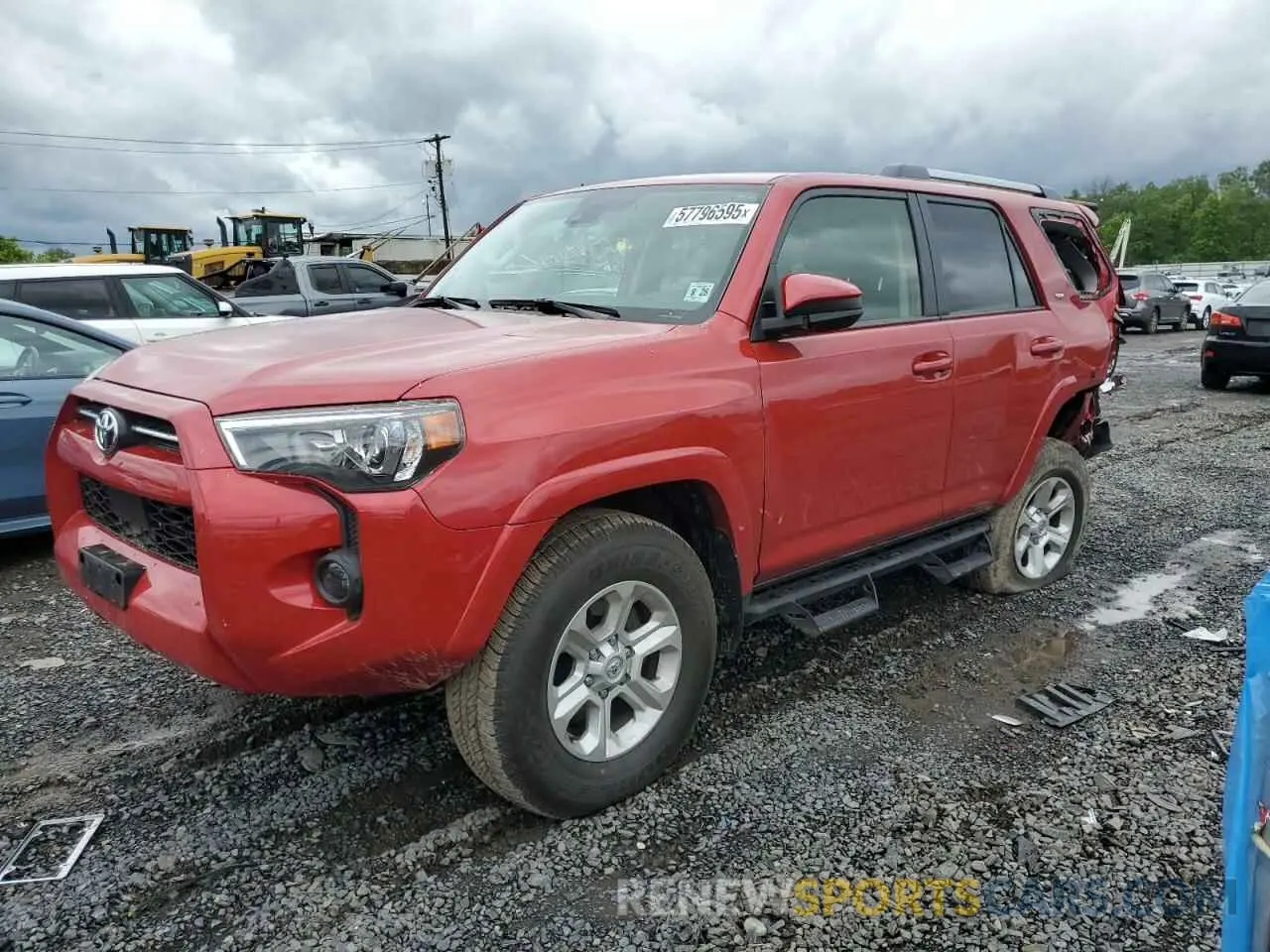1 Photograph of a damaged car JTEMU5JR7P6167782 TOYOTA 4RUNNER SE 2023