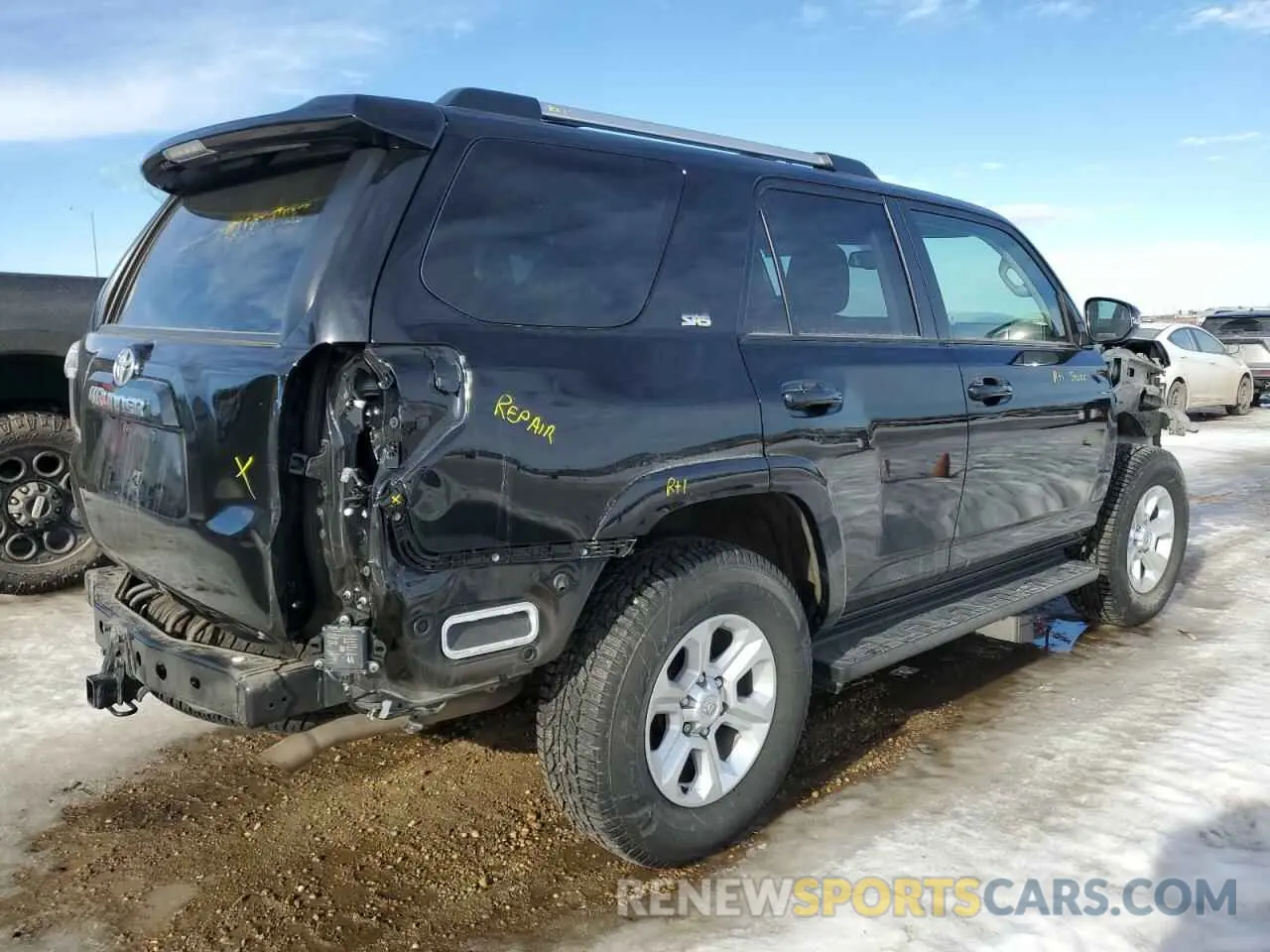 3 Фотография поврежденного автомобиля JTENU5JRXP6149863 TOYOTA 4RUNNER SE 2023