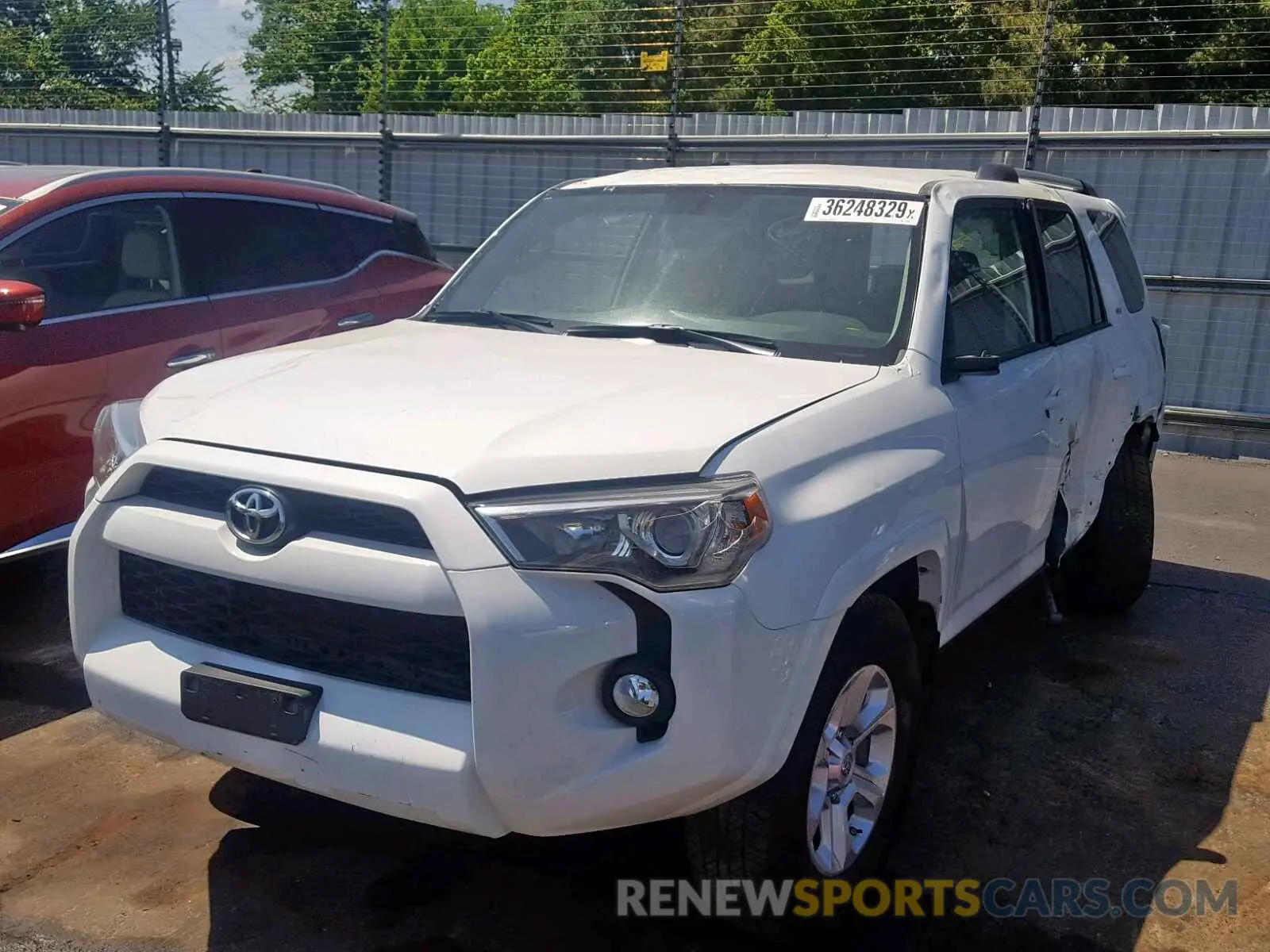 2 Photograph of a damaged car JTEZU5JRXK5193376 TOYOTA 4RUNNER SR 2019