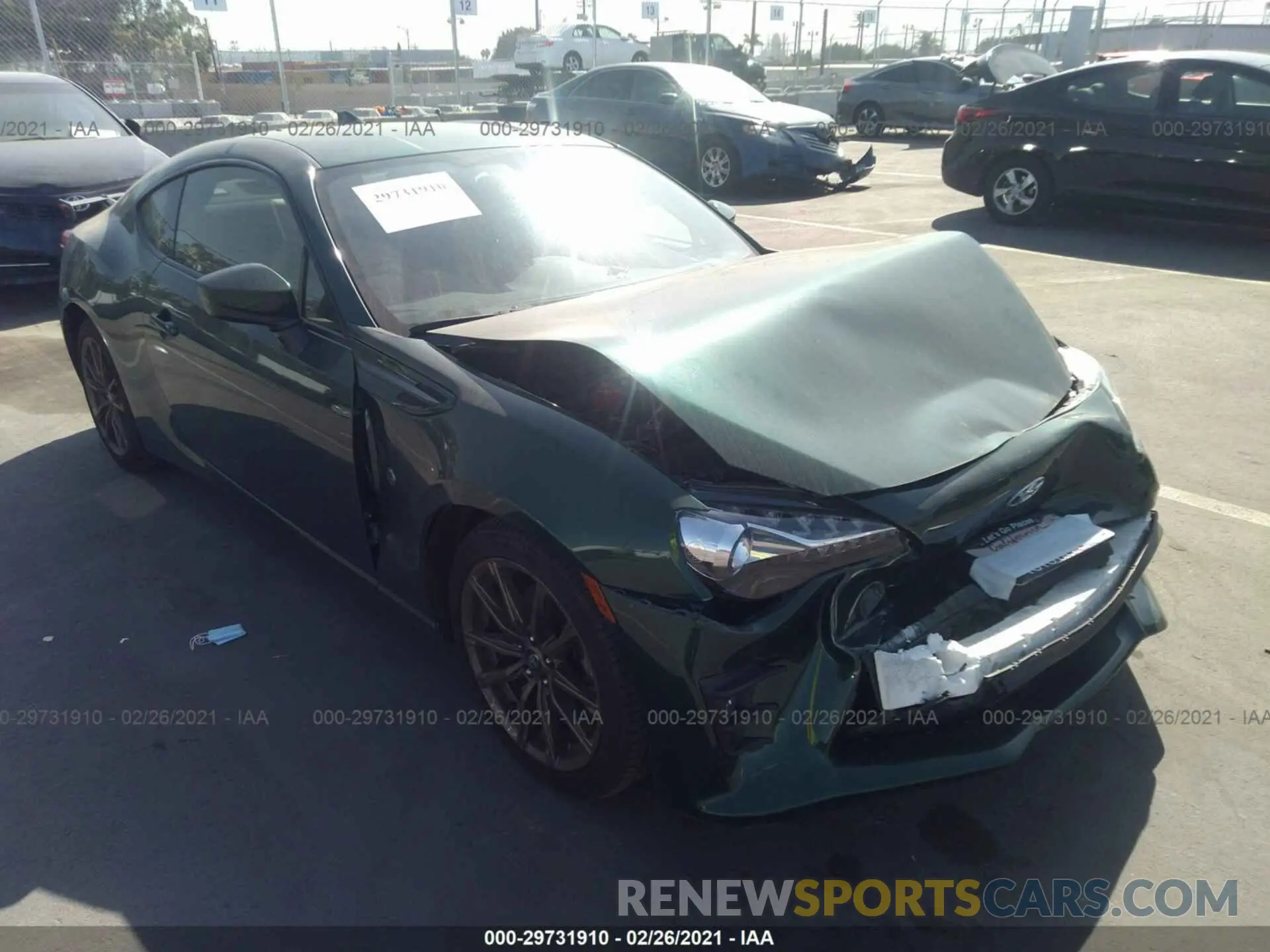 1 Photograph of a damaged car JF1ZNAE10L8750168 TOYOTA 86 2020
