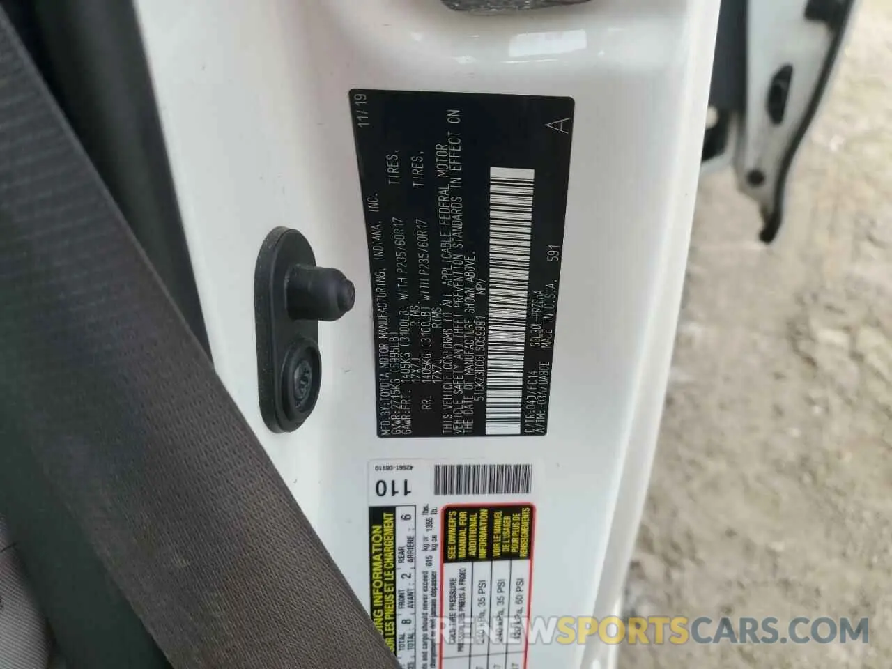 15 Photograph of a damaged car 5TDKZ3DC6LS059981 TOYOTA All Models 2020