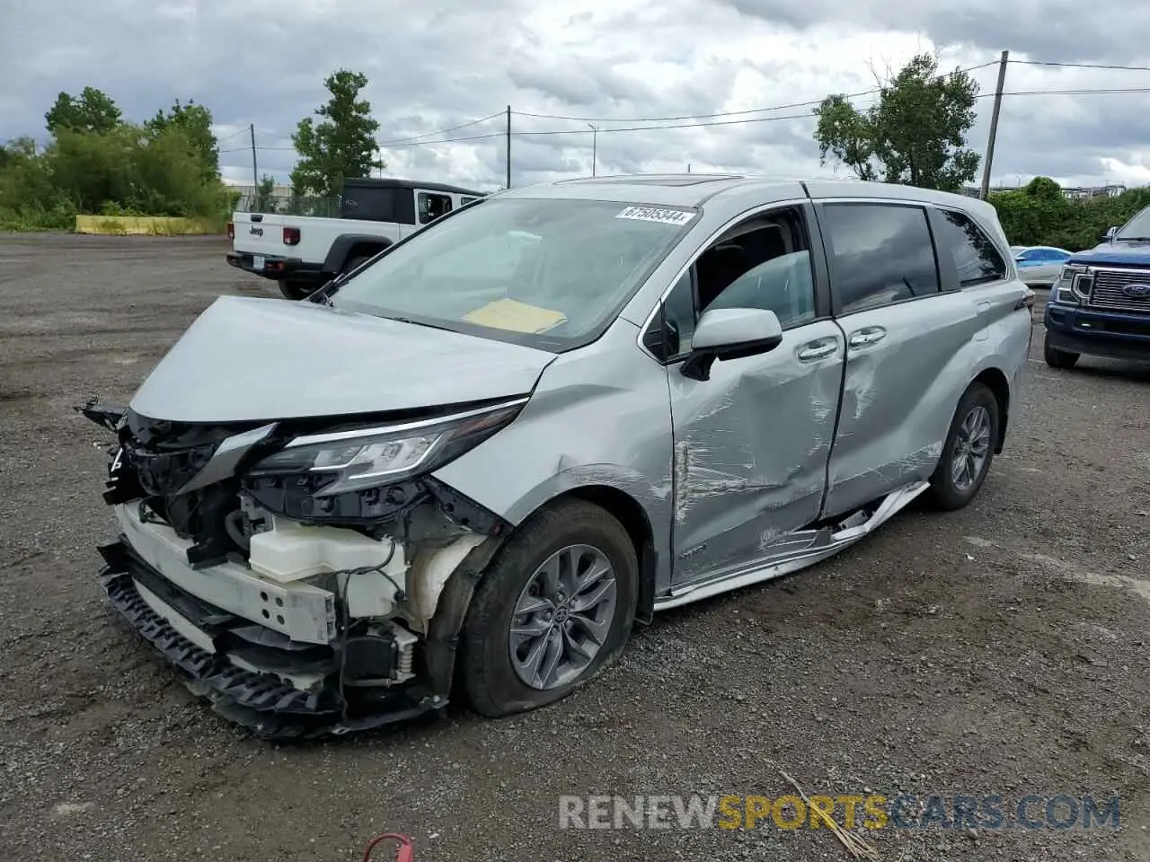 1 Photograph of a damaged car 5TDGSKFC6MS027079 TOYOTA All Models 2021