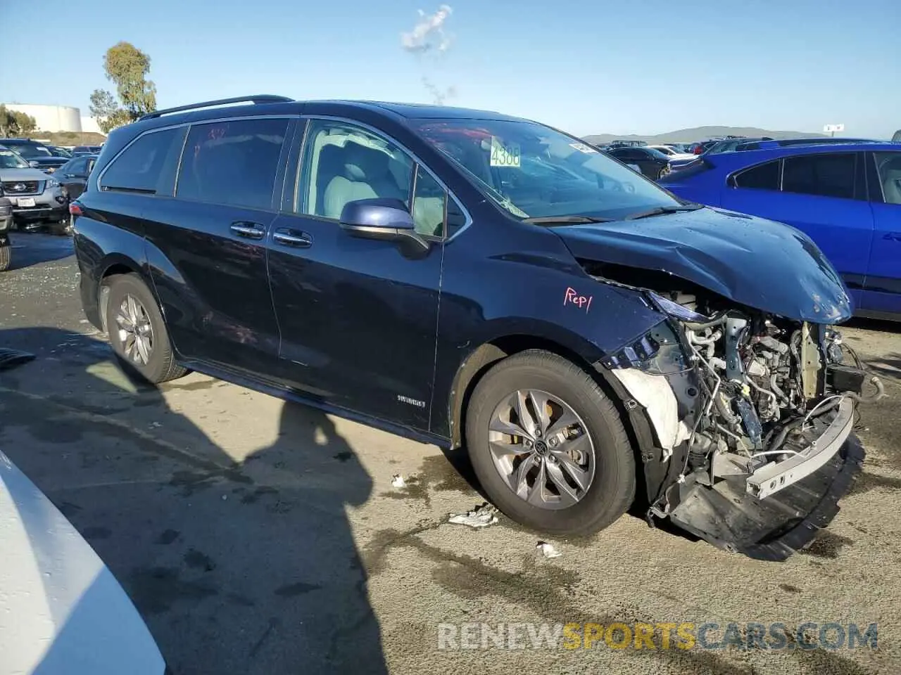 4 Фотография поврежденного автомобиля 5TDJSKFCXMS033912 TOYOTA All Models 2021