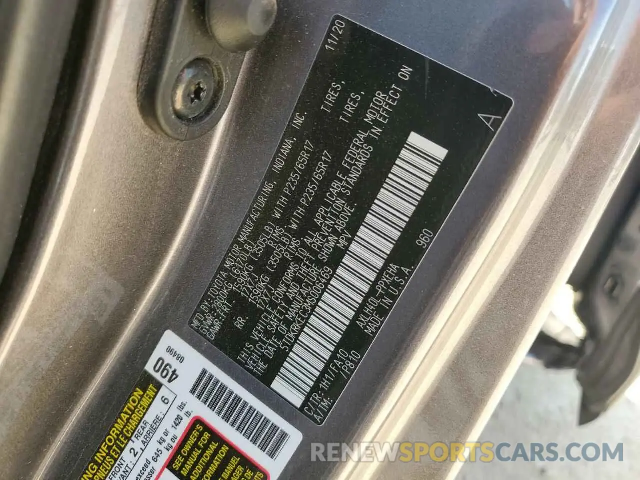 13 Фотография поврежденного автомобиля 5TDKRKEC3MS006469 TOYOTA All Models 2021