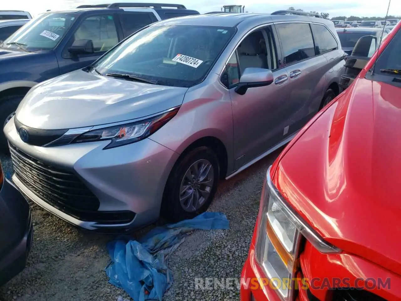 1 Фотография поврежденного автомобиля 5TDKRKEC5MS068214 TOYOTA All Models 2021