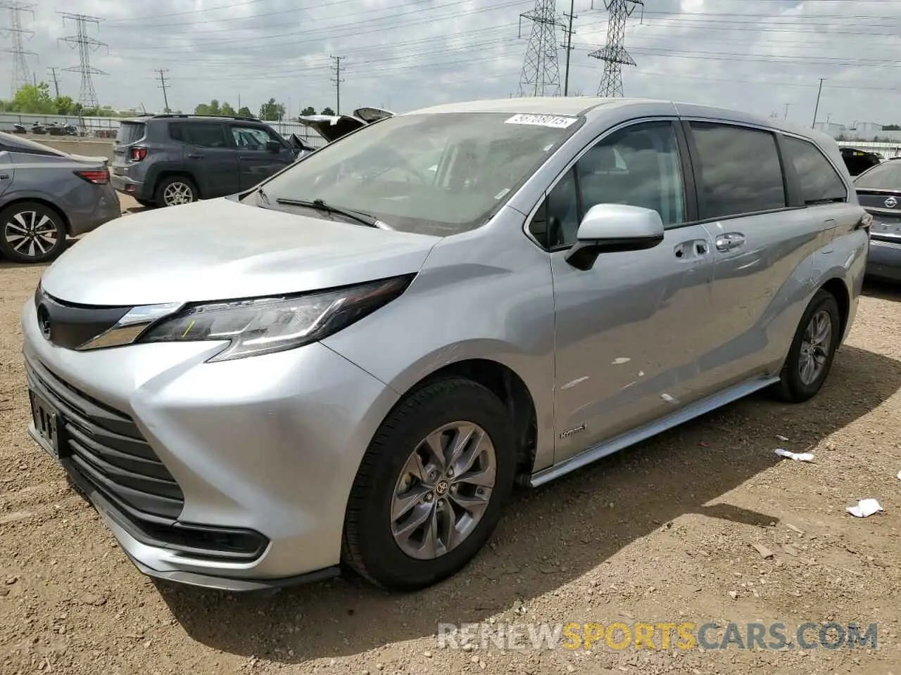 1 Photograph of a damaged car 5TDKRKEC6MS018275 TOYOTA All Models 2021